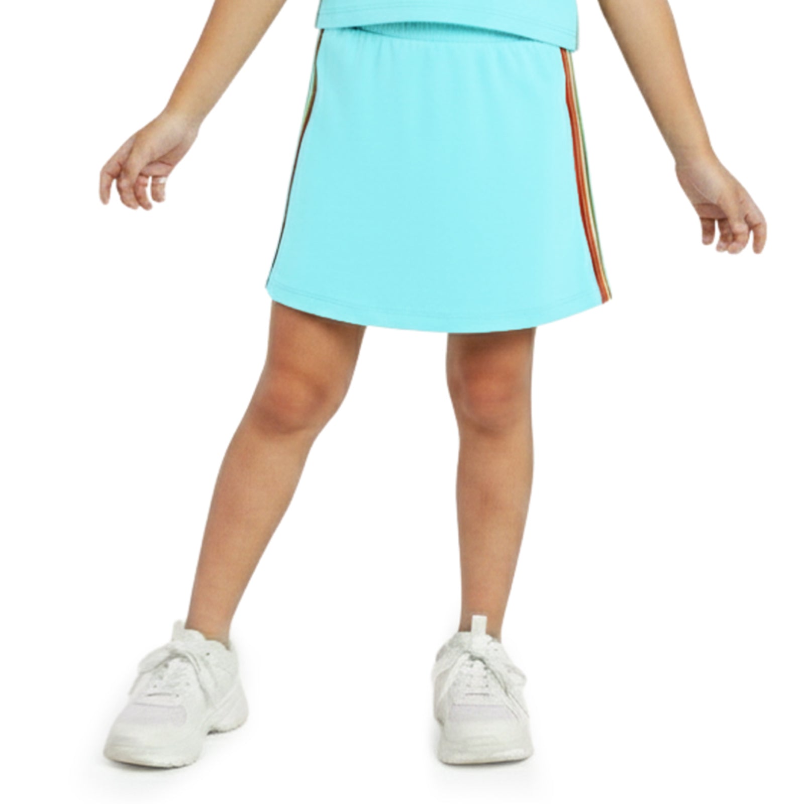 Blue Rainbow Skater Skirt with Inner Shorts