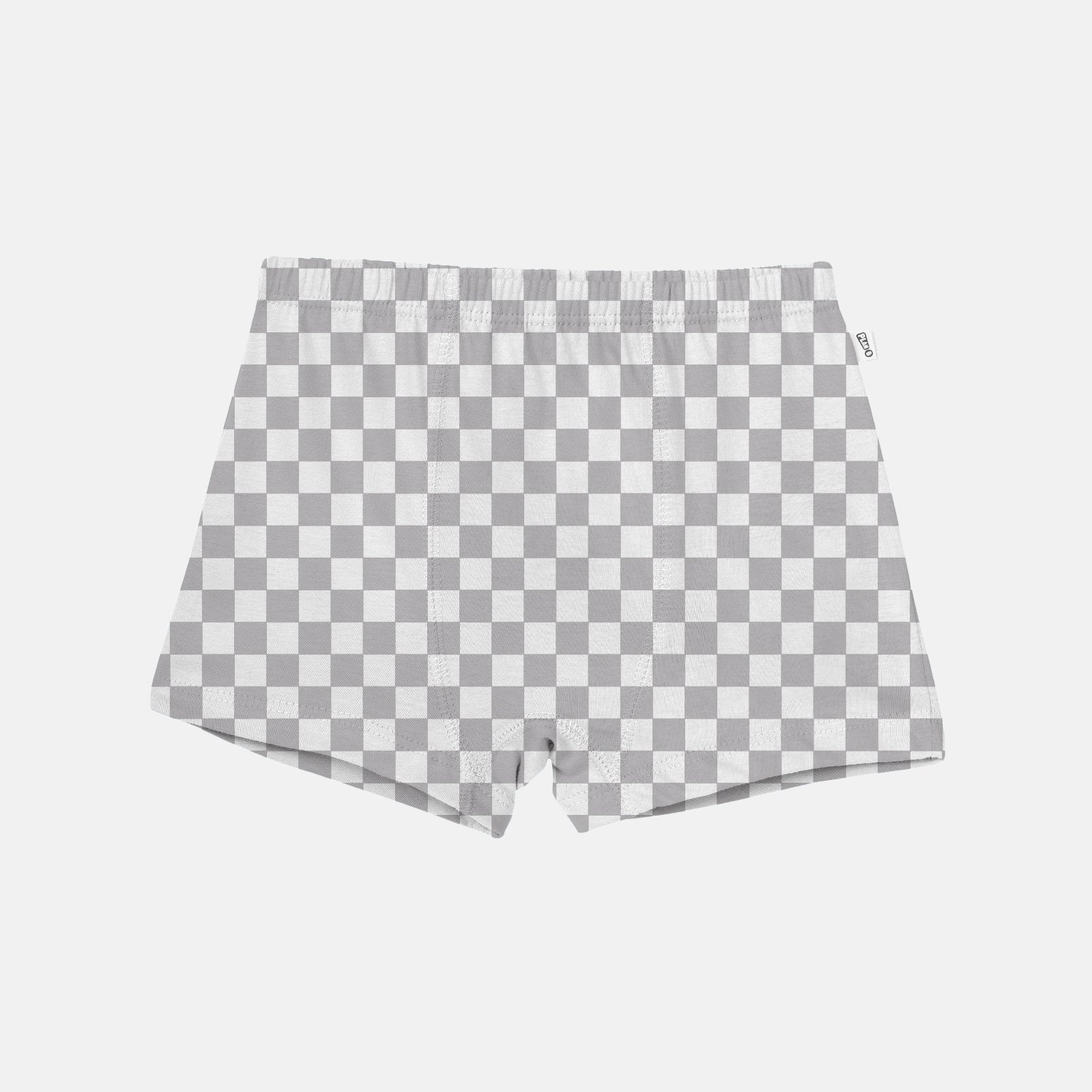 Grey Checks Boy Boxer