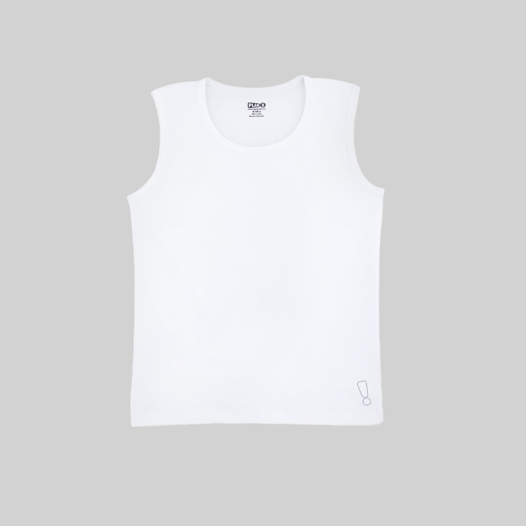 White Sports Brief & Vest Set