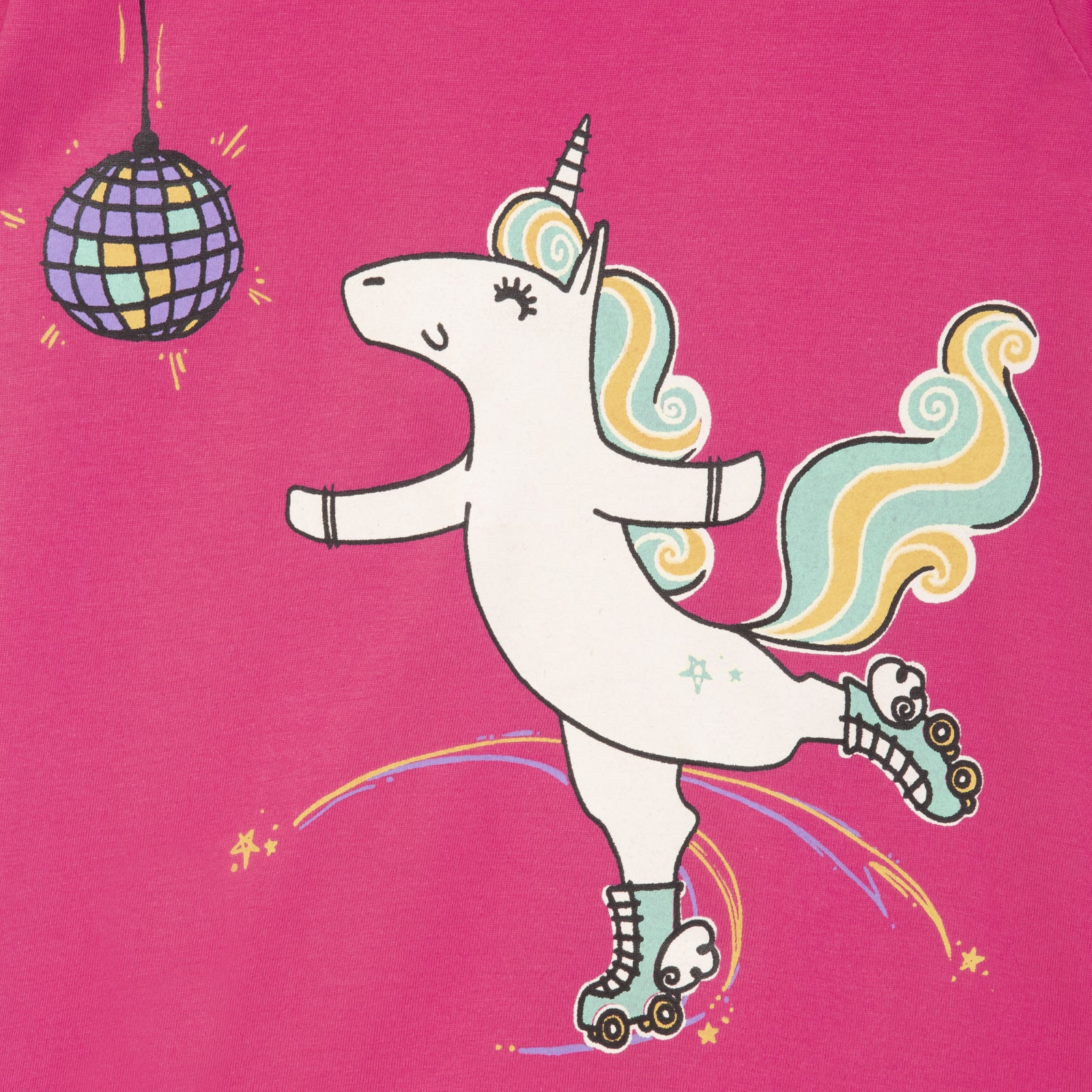 Dancing Unicorn PJ & Tee Nightsuit - Glow in the Dark
