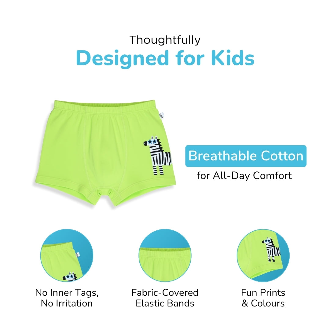Zebra 3-Pack Boy Boxer