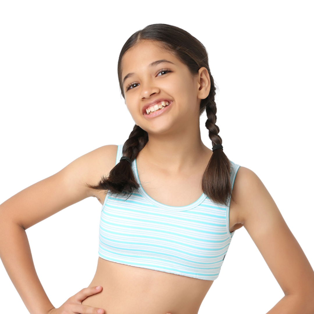 Stripey 3-Pack Double Layered Sports Bra - U-Shaped