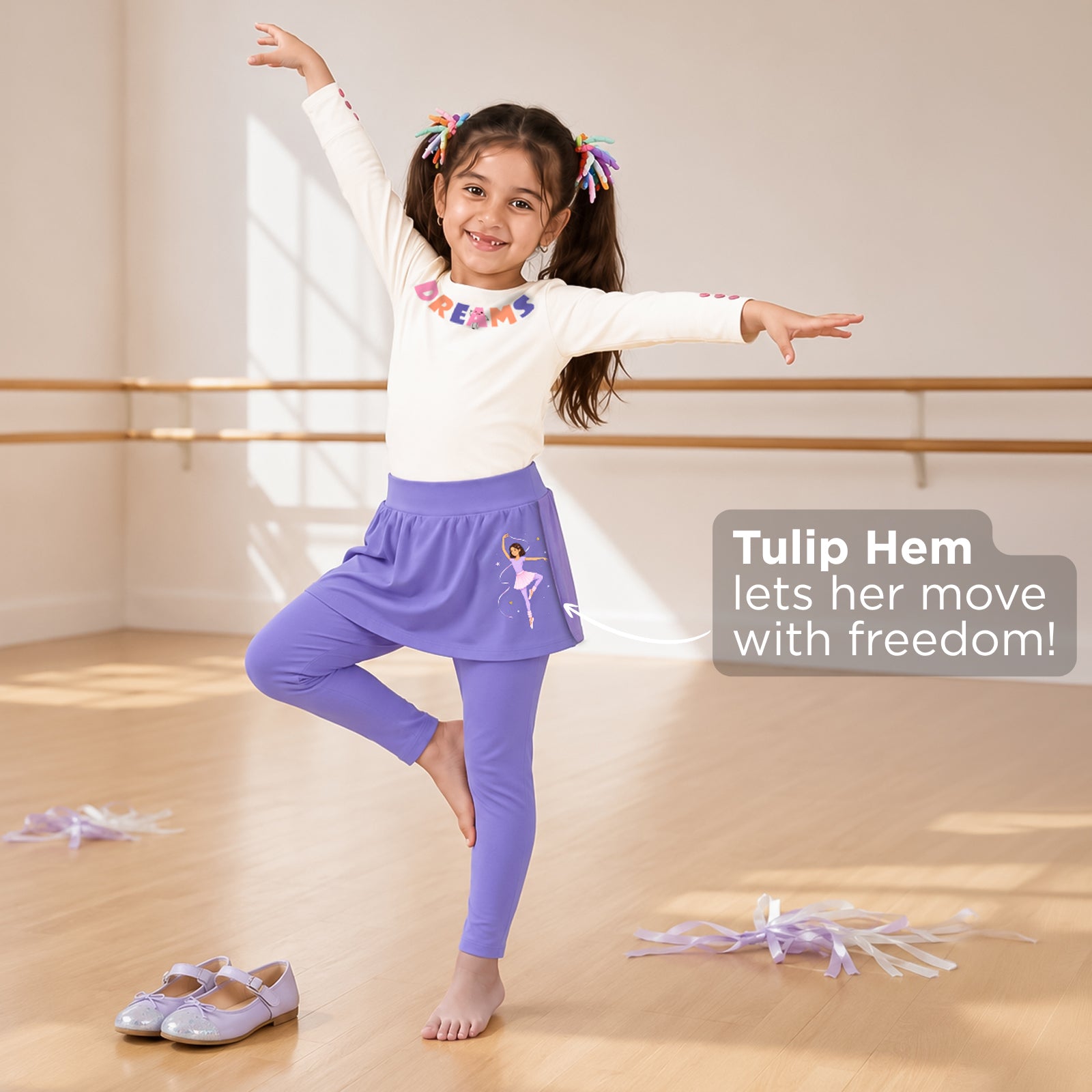 Purple Ballerina Skeggings