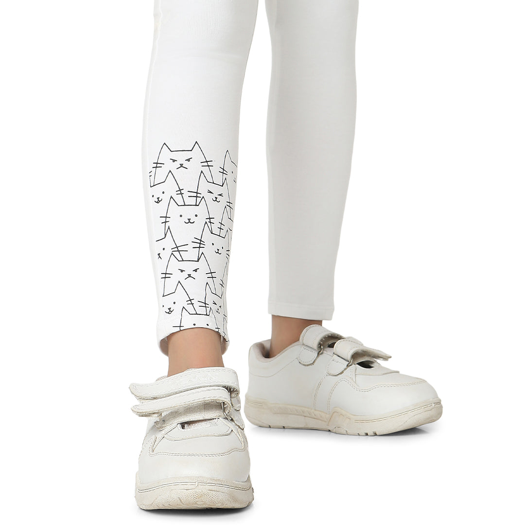 Black Tank Top & Cattitude Leggings Set