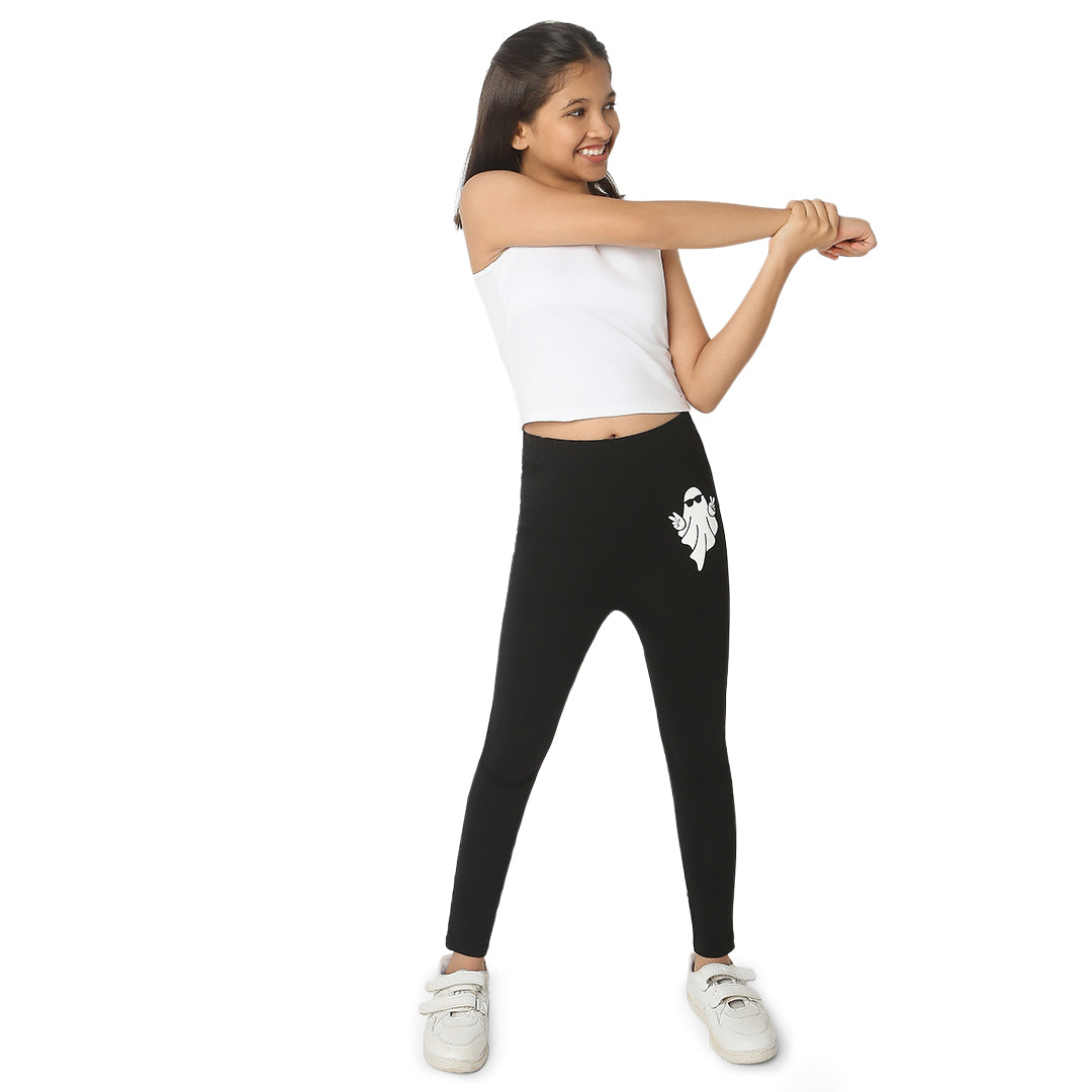 White Tank Top & Halloween Leggings Set