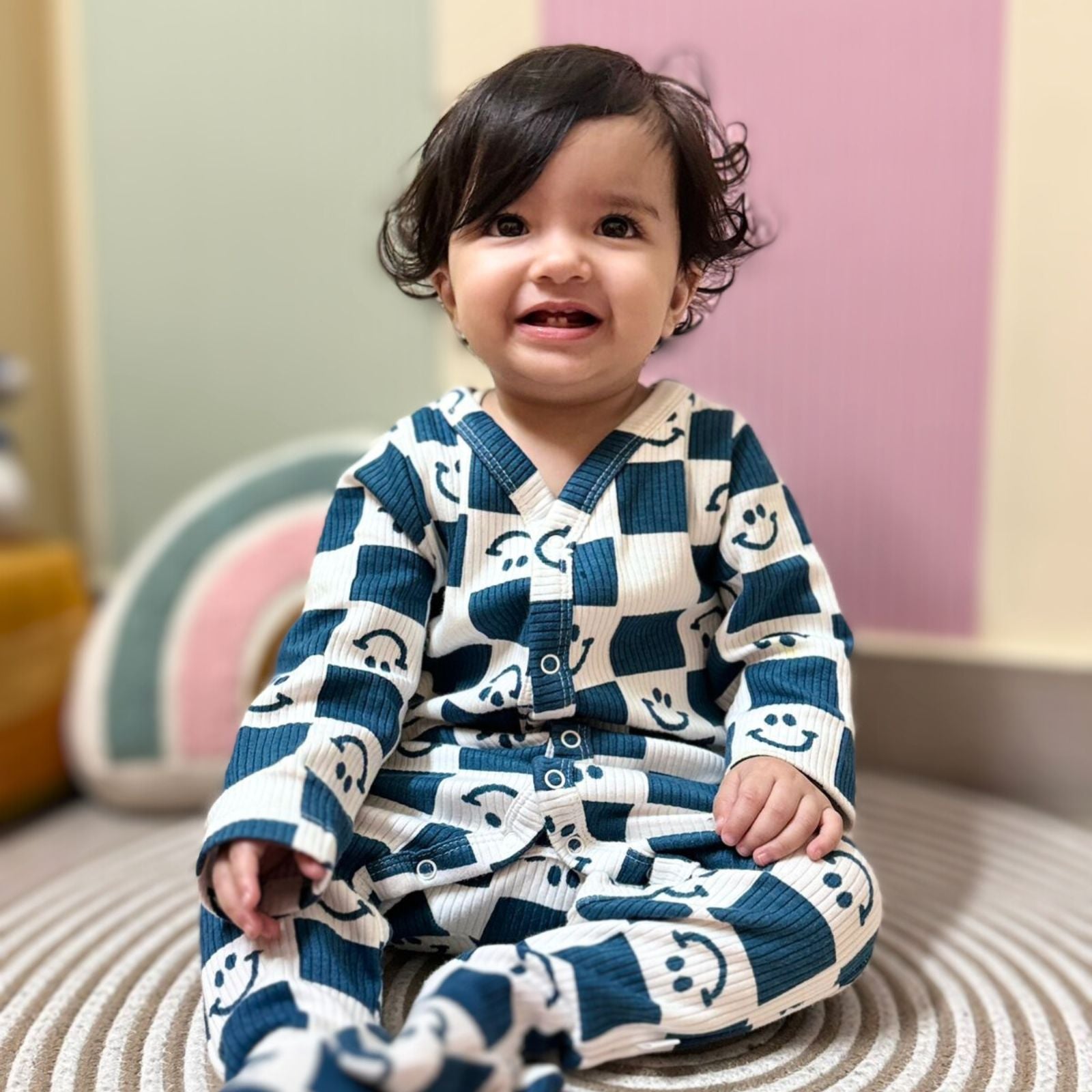 Pack Of 2 Rompers - Fluffies, Smiley for Boys