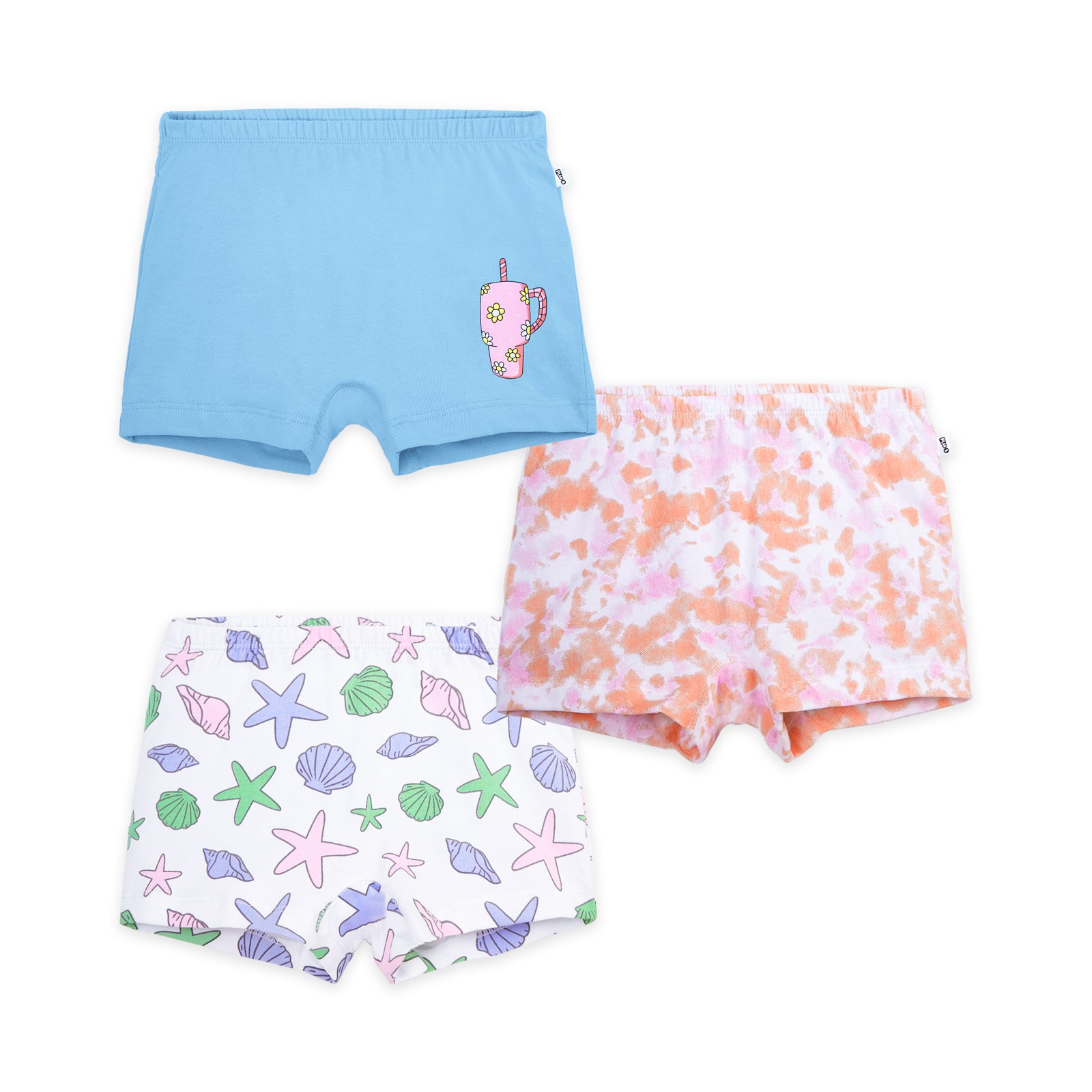 Seashells 3-Pack Girl Boxer