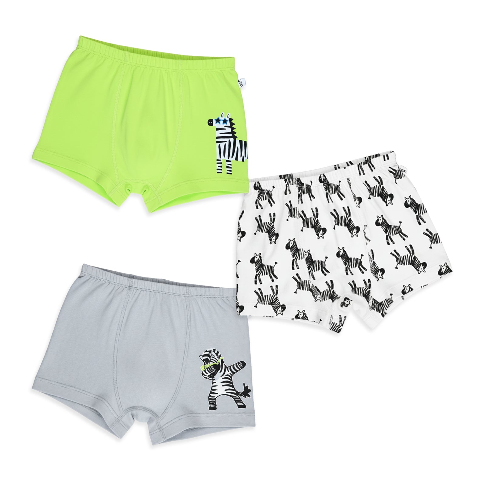 Zebra 3-Pack Boy Boxer