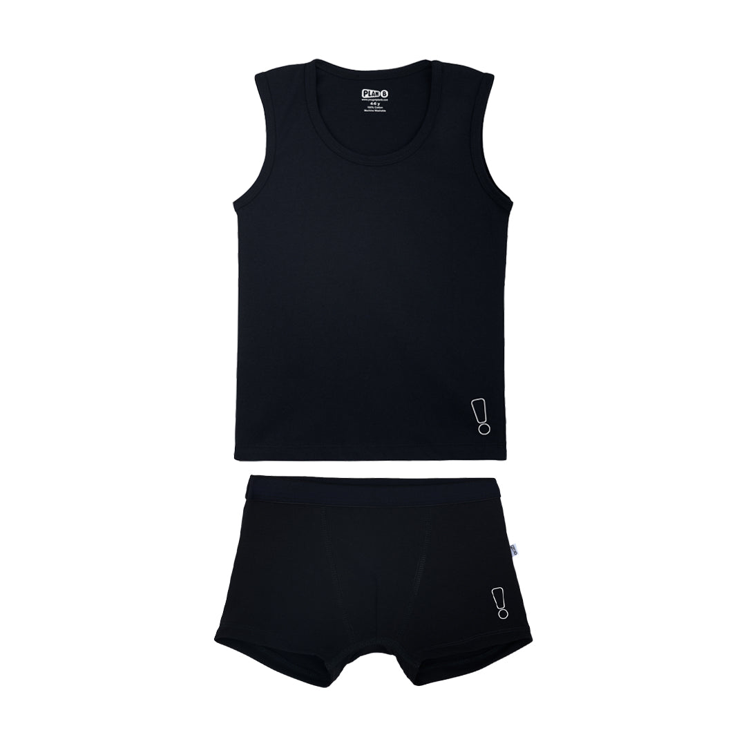 Black Trunk & Vest Set
