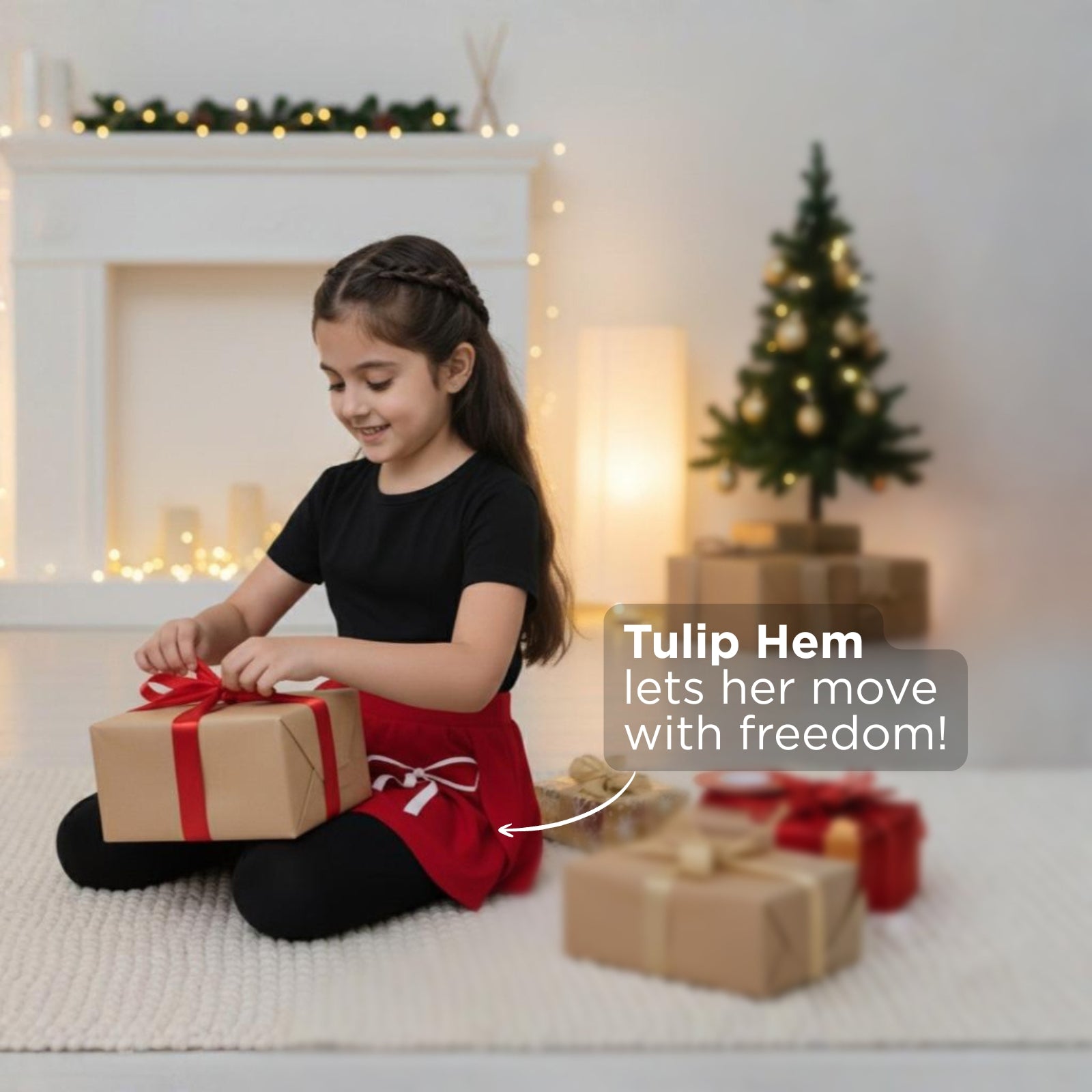 Christmas Gift Skeggings & Black T-Shirt Set