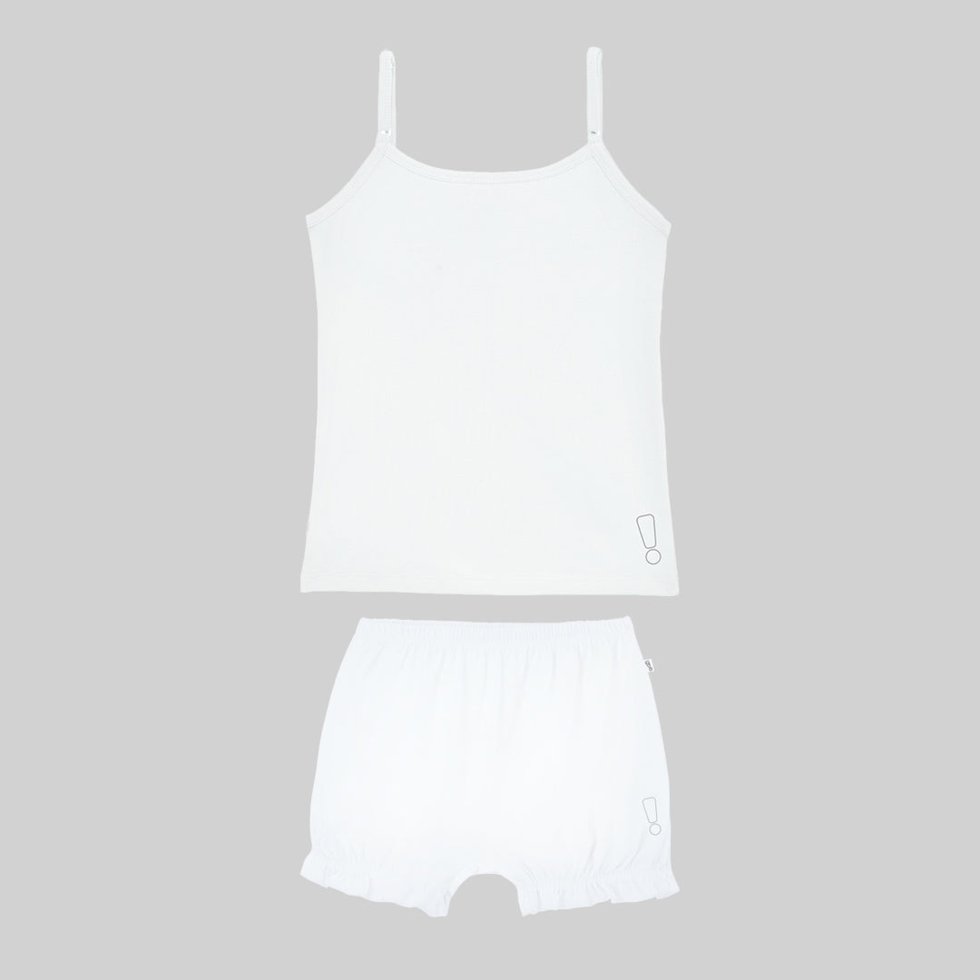 White Bloomers & Camisole Set