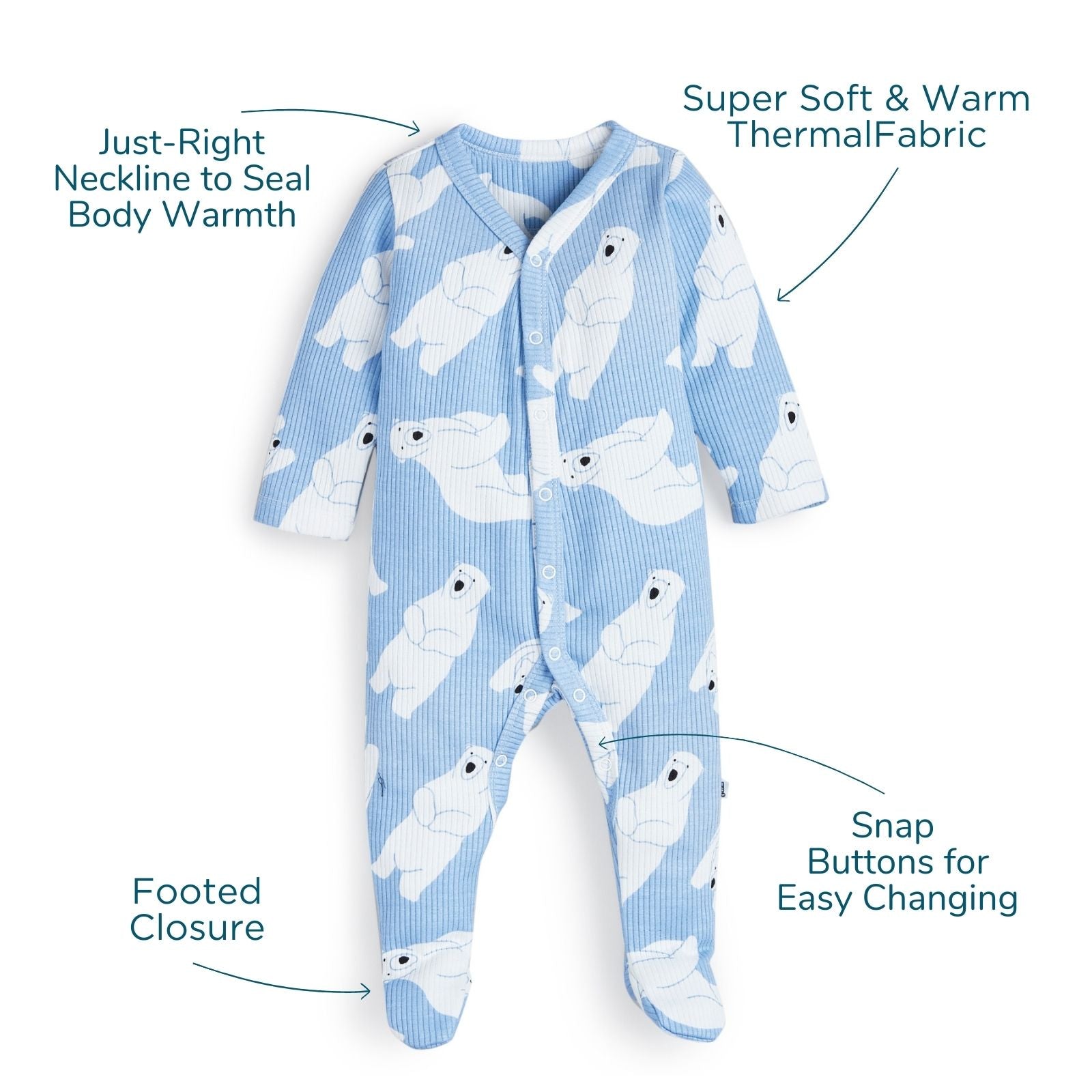 Dancing Bear Thermal Romper