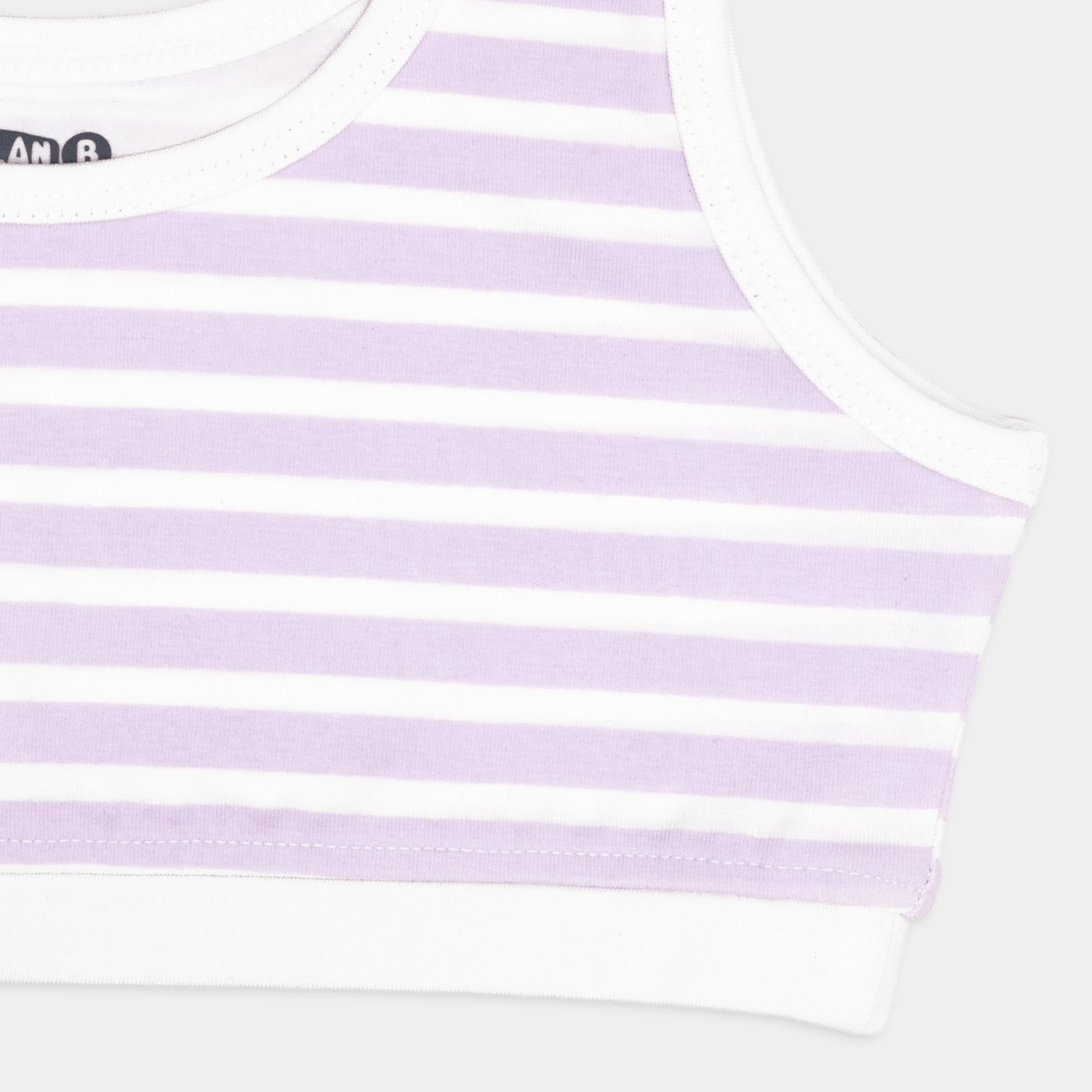 Lavender Stripes Double Layered Sports Bra