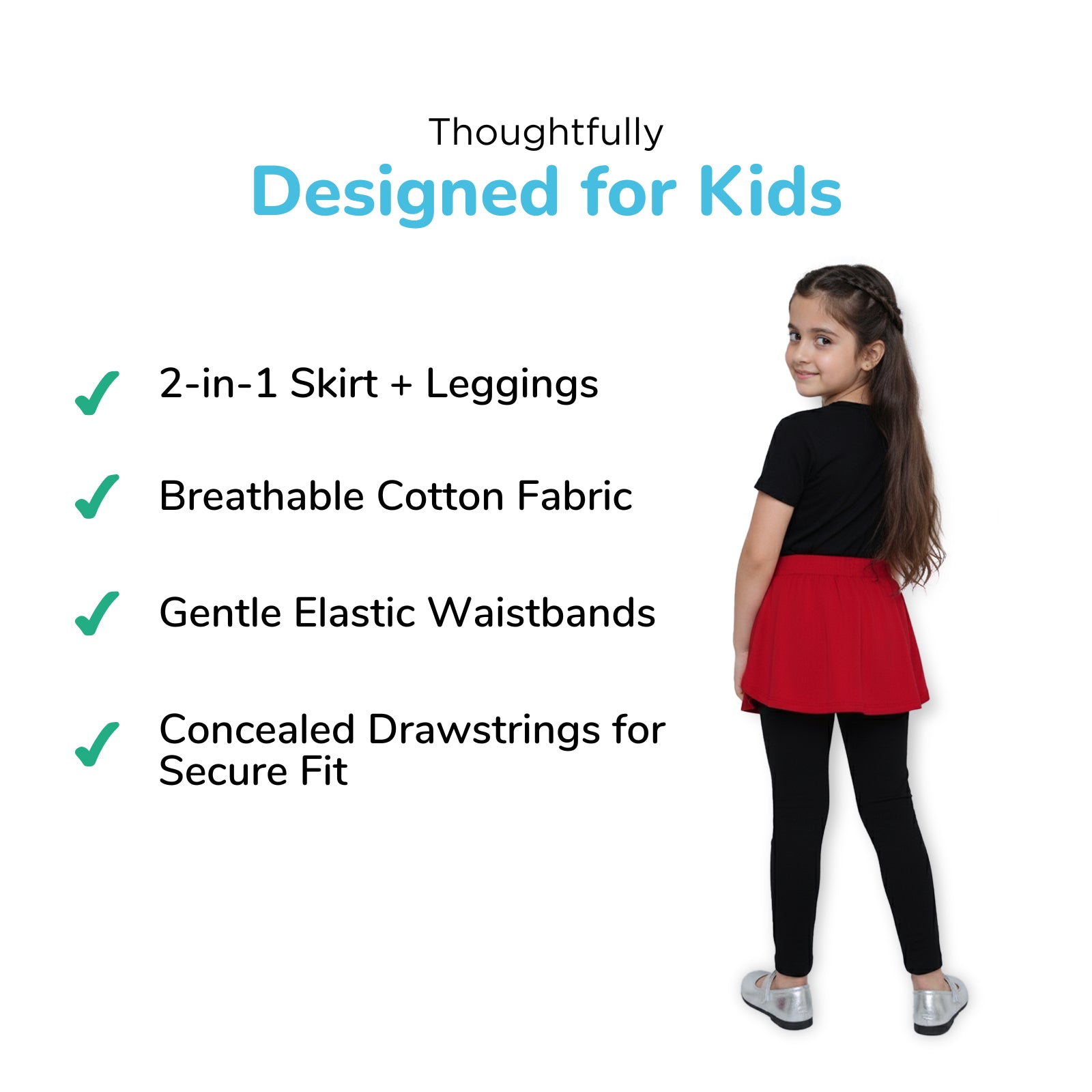 Christmas Gift Skeggings & Black T-Shirt Set