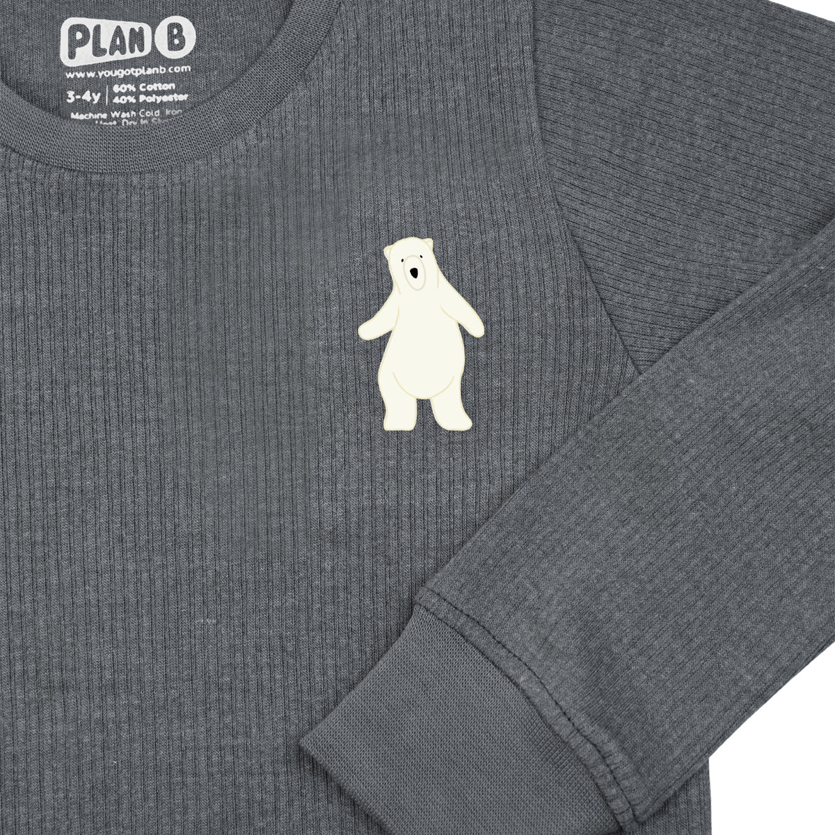 Grey Thermal Set For Boys