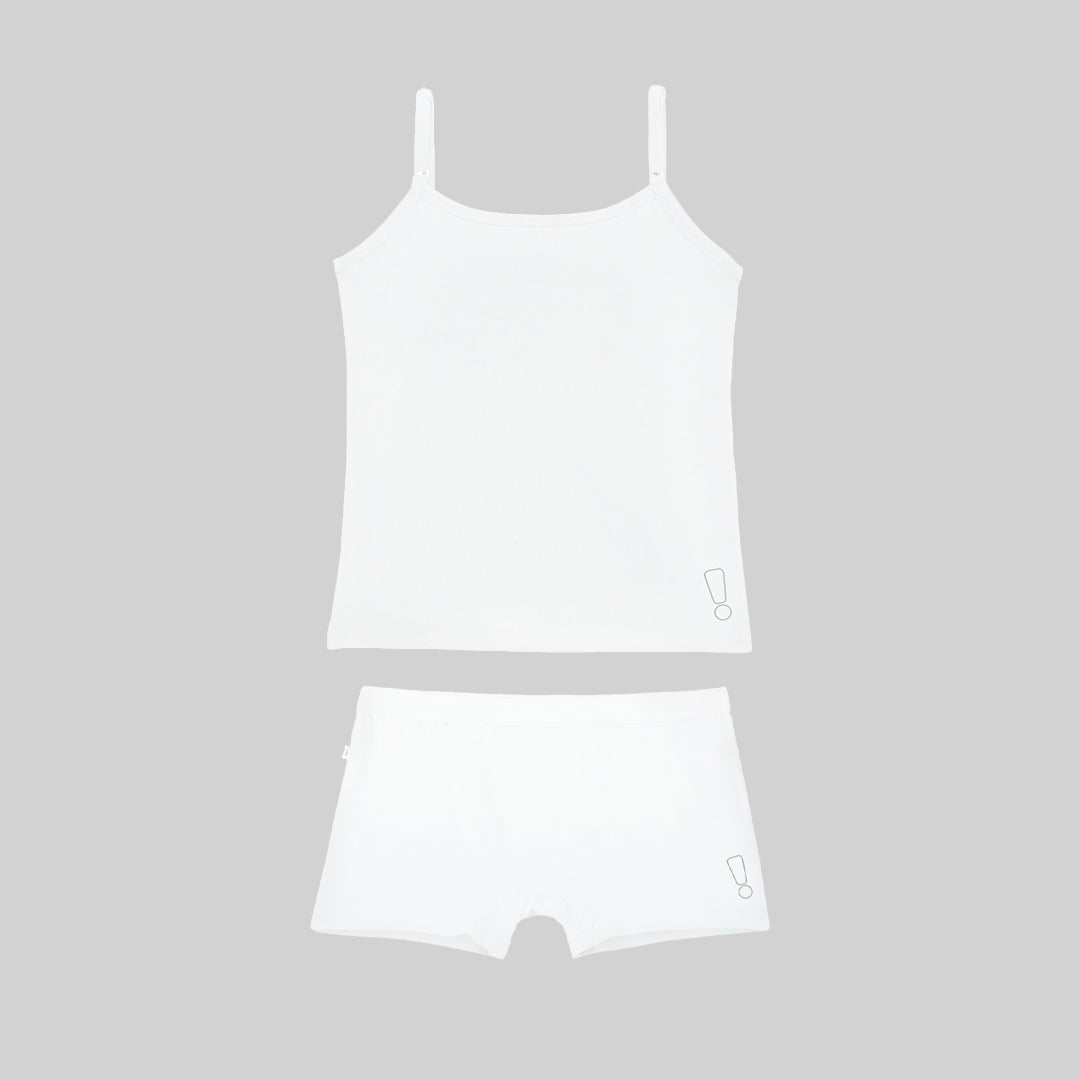 White Trunk & Camisole Set