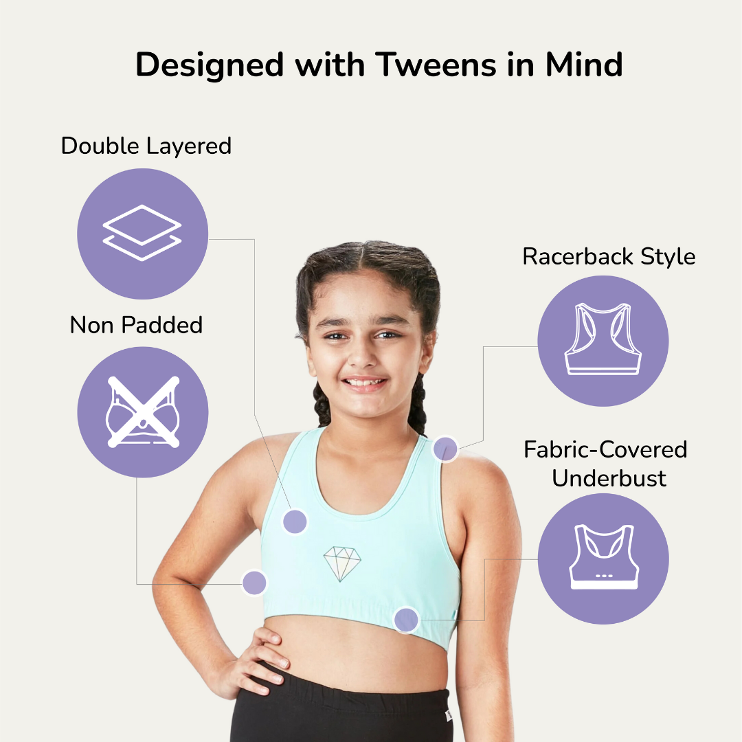 Facets 3-Pack Double Layered Sports Bra - Racer Back