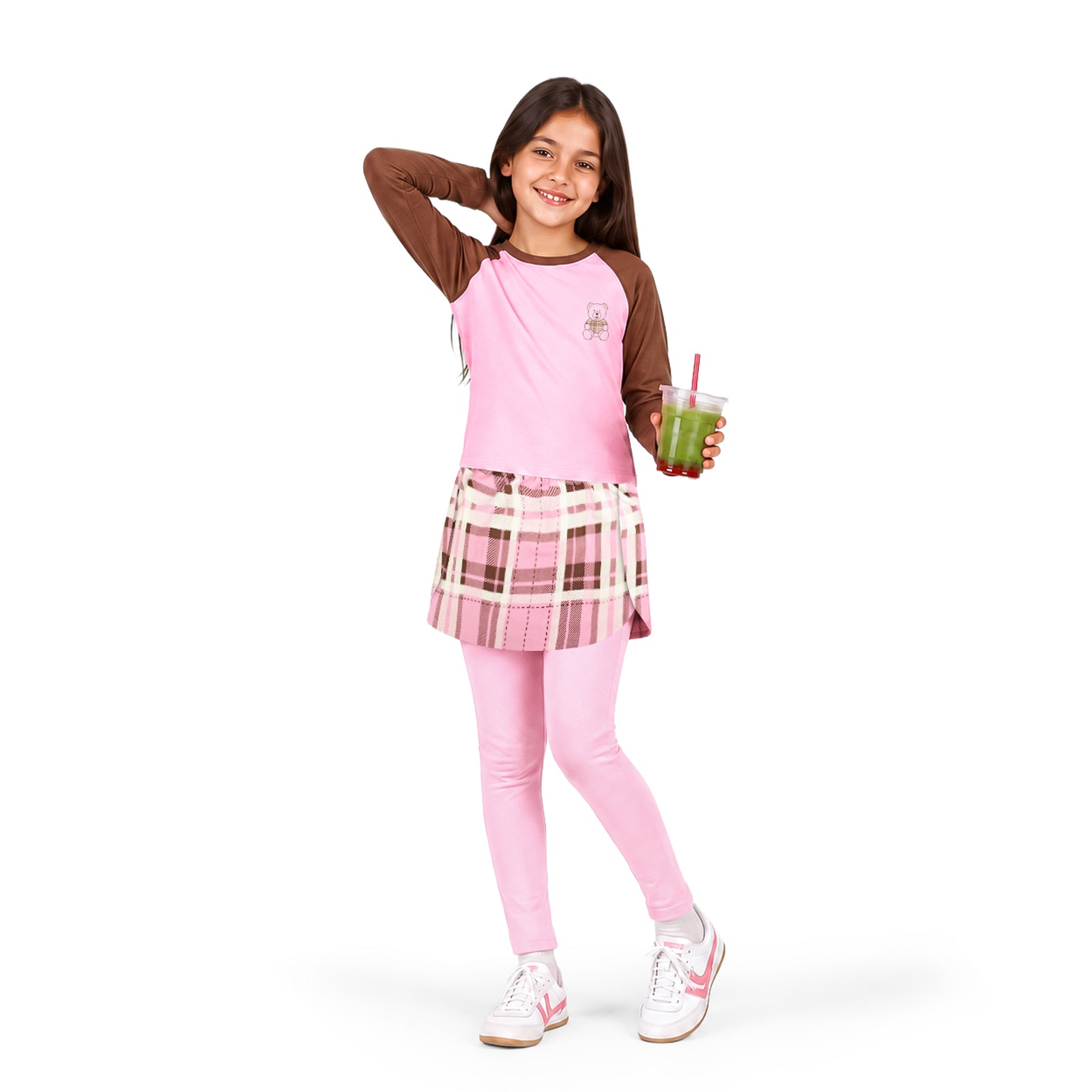 Pink Plaid Skeggings