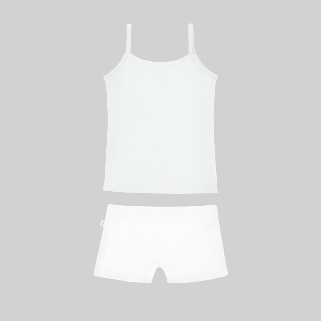 White Trunk & Camisole Set