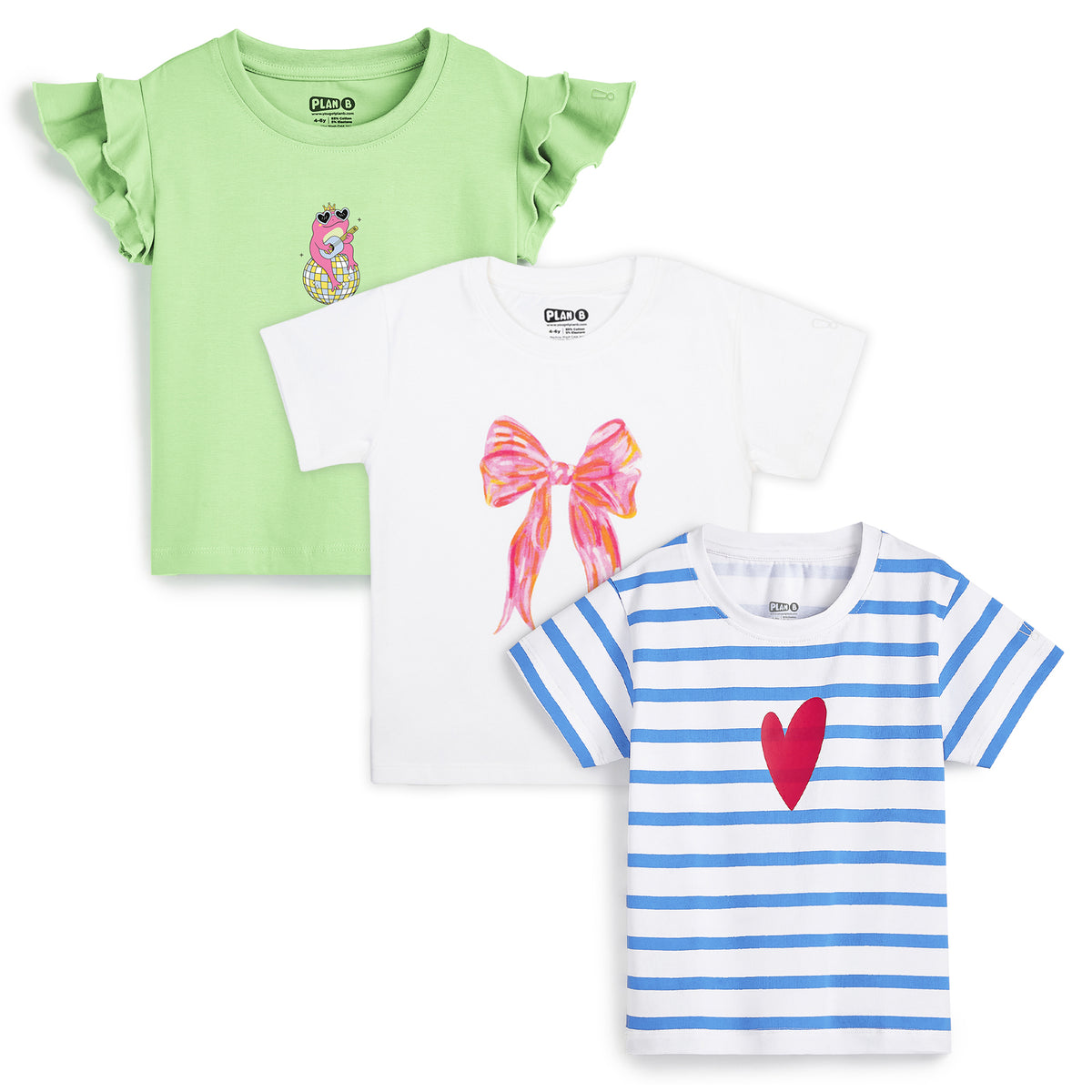 3-Pack Half Sleeve T-Shirt Set