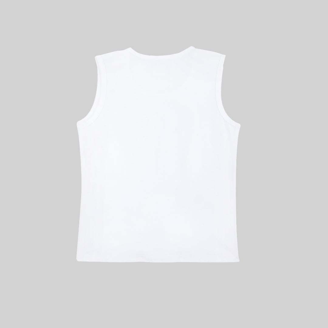 White Sports Brief & Vest Set