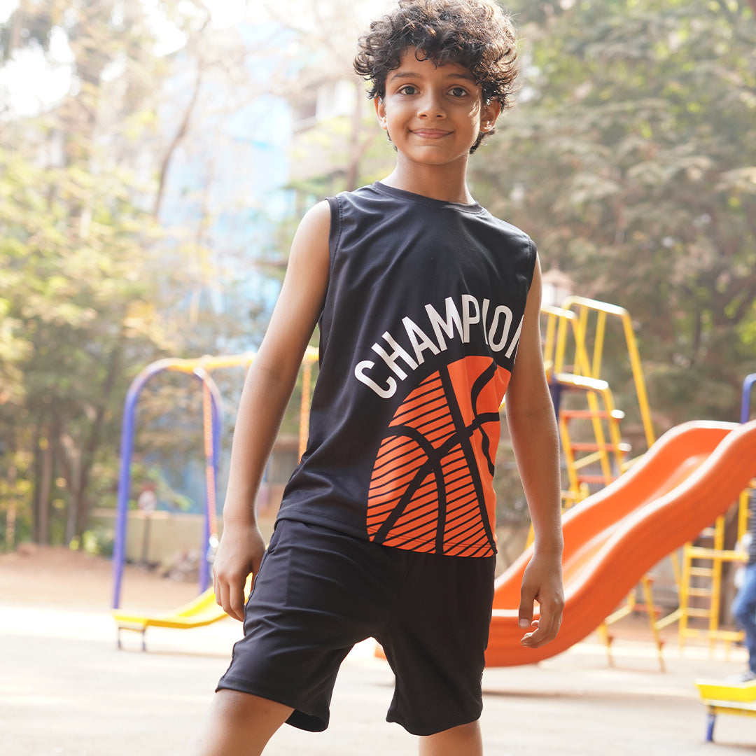 Baller Dry Fit Vest & Black Shorts Set