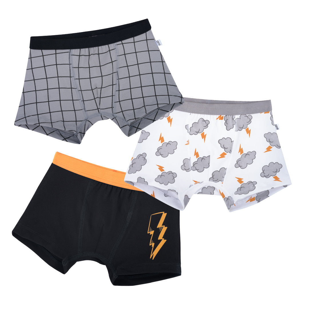 Thunderstorm - 3-Pack Boy Trunks