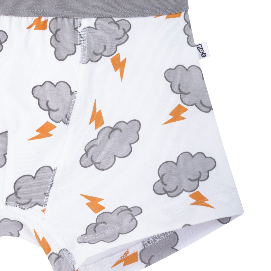 Thunderstrom White Boy Trunks