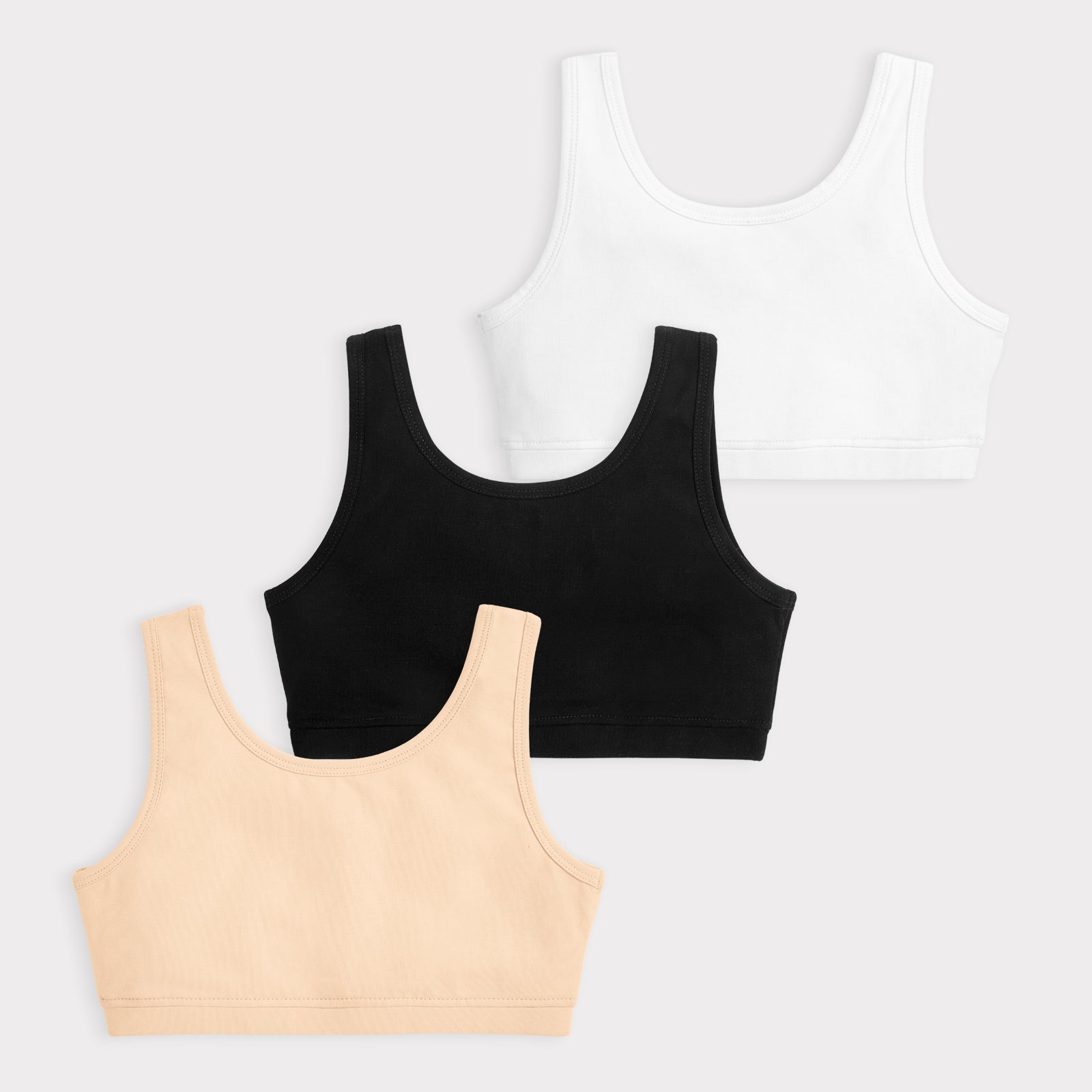 U-Shaped Double Layered Sports Bra - 3-Pack