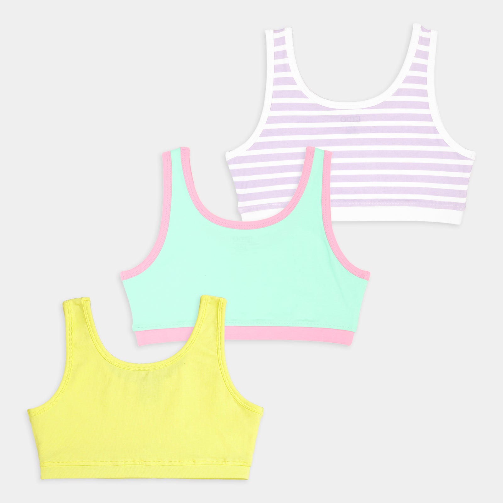 U-Shaped Double Layered Sports Bra - 3-Pack