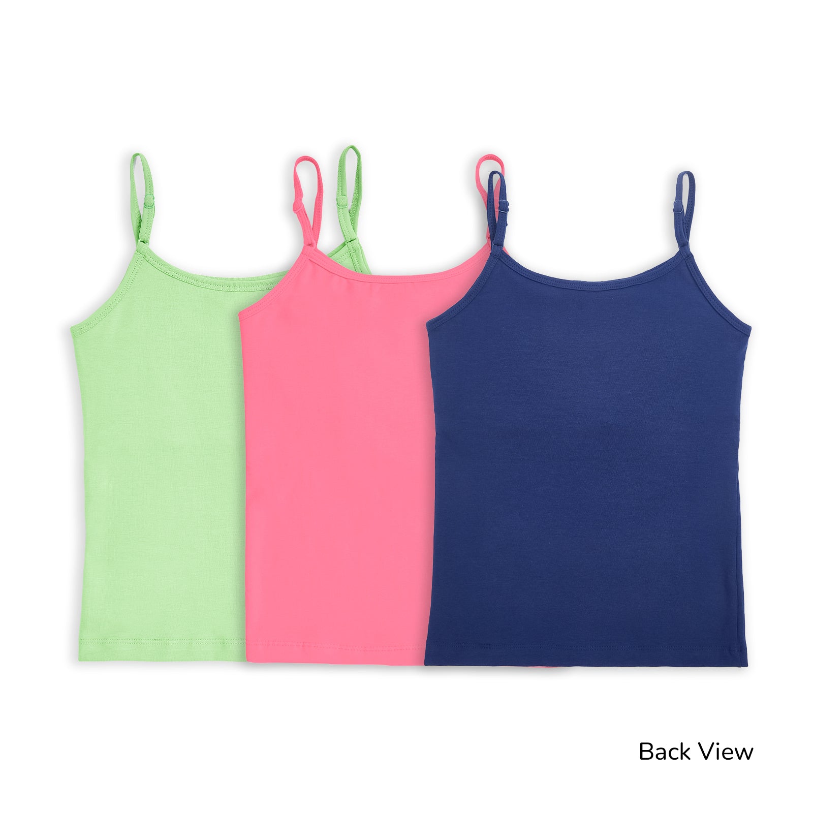 Navy Blue, Bubblegum Pink & Green 3-Pack Padded Camisoles