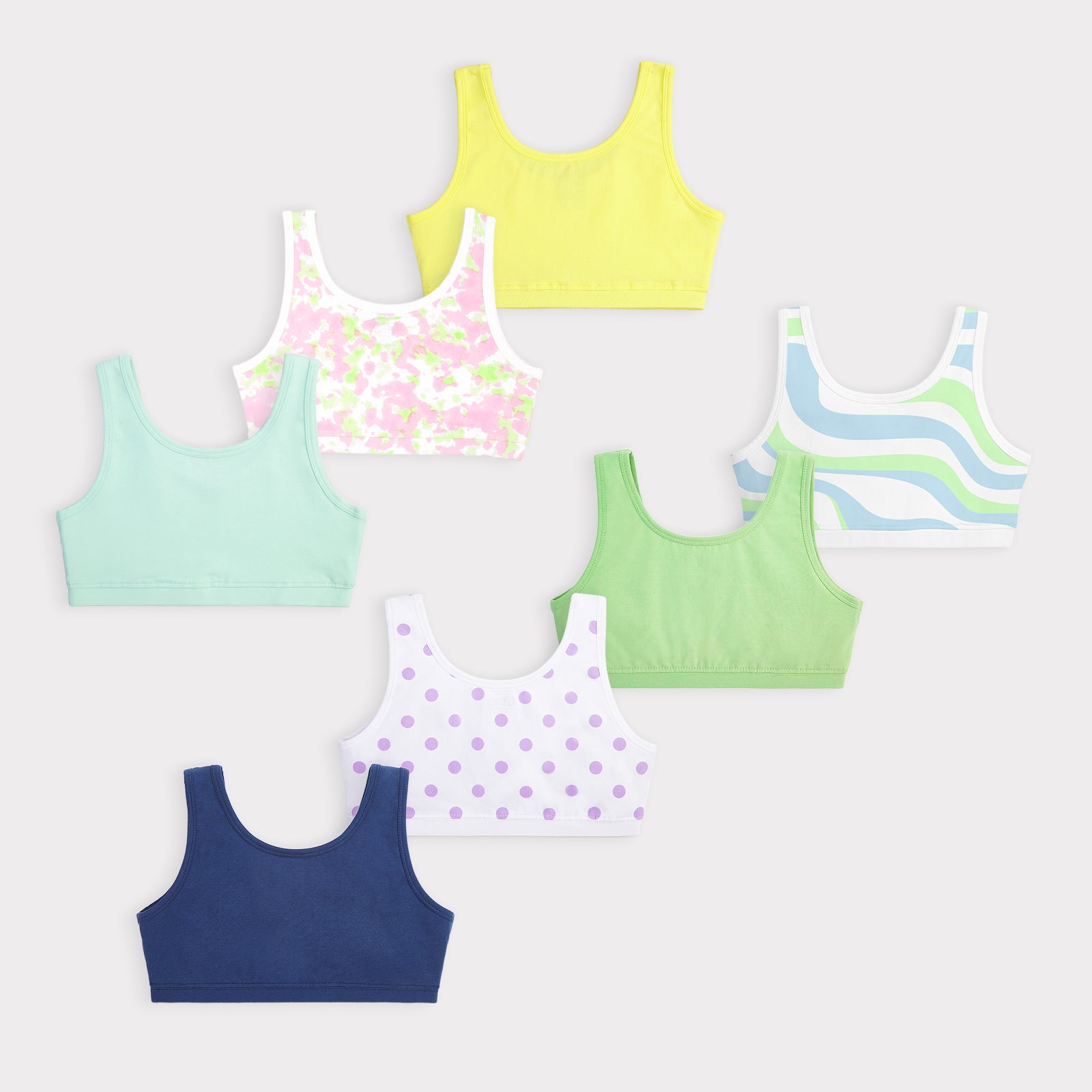 U-Shaped Double Layered Sports Bra - 7-Pack