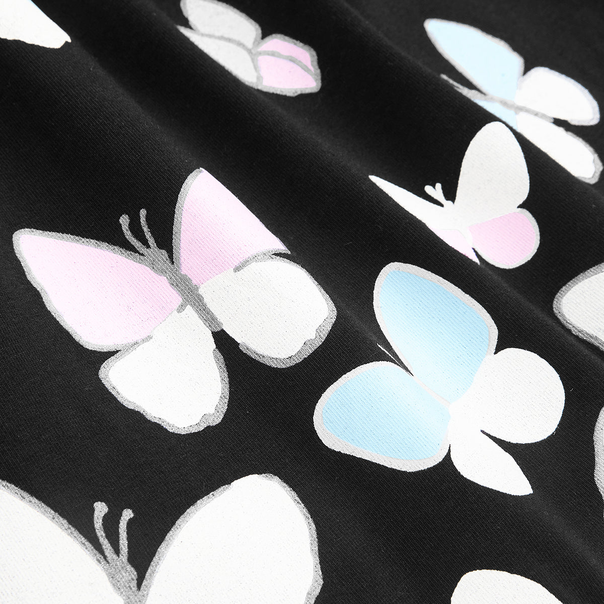 Black Dress with Glittery Butterfly Print