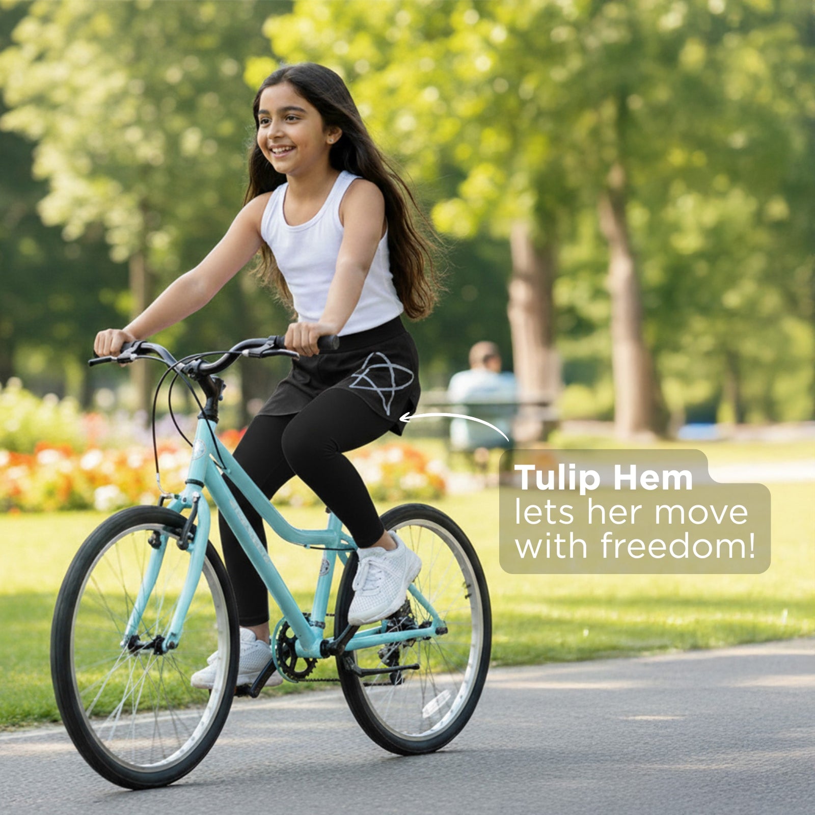 Black Shimmering Star Girl Skeggings