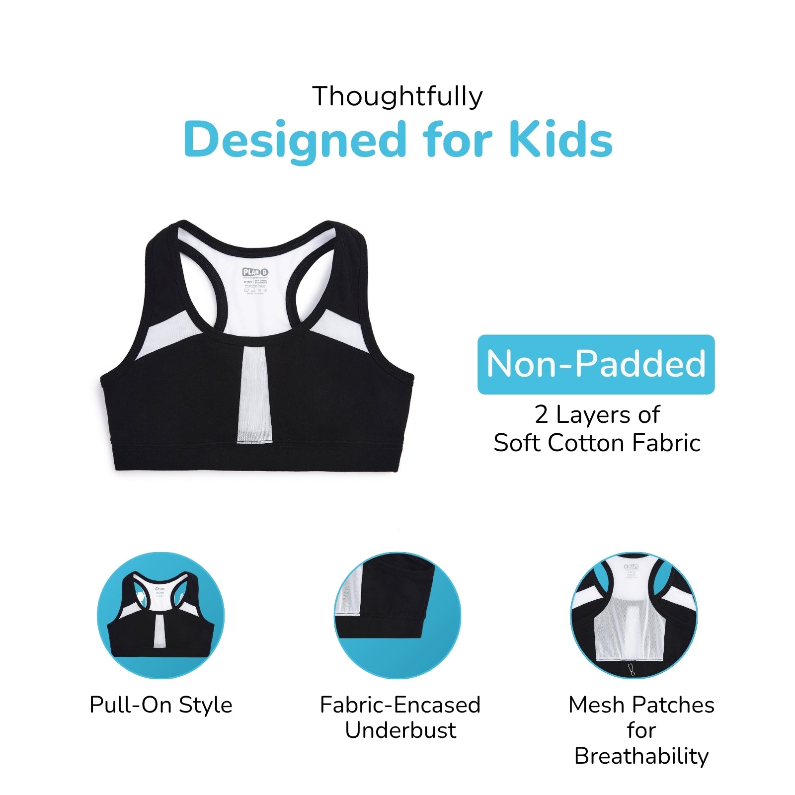 LITE Double Layered Sports Bra - Black