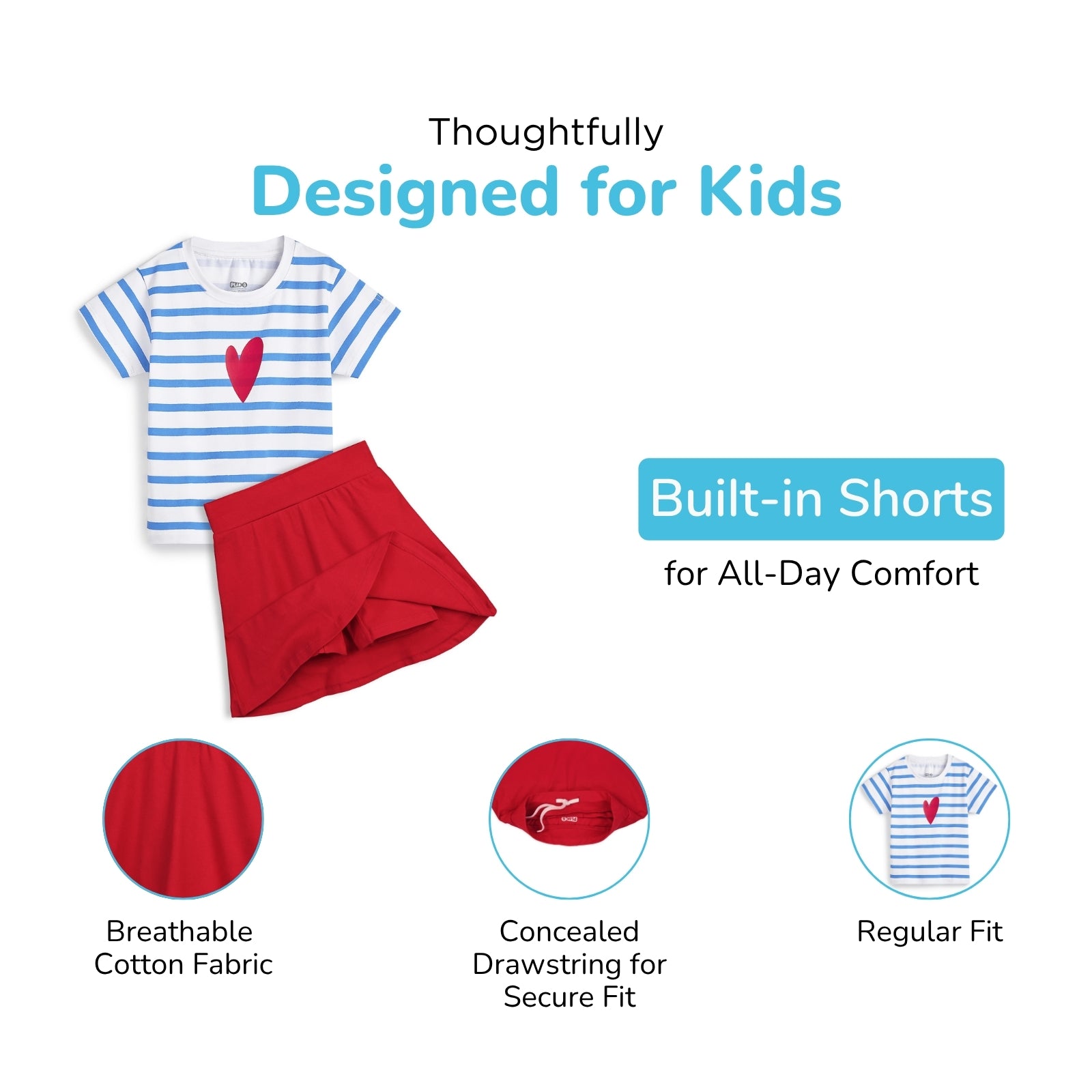 Red Skater Skirt & Top Set