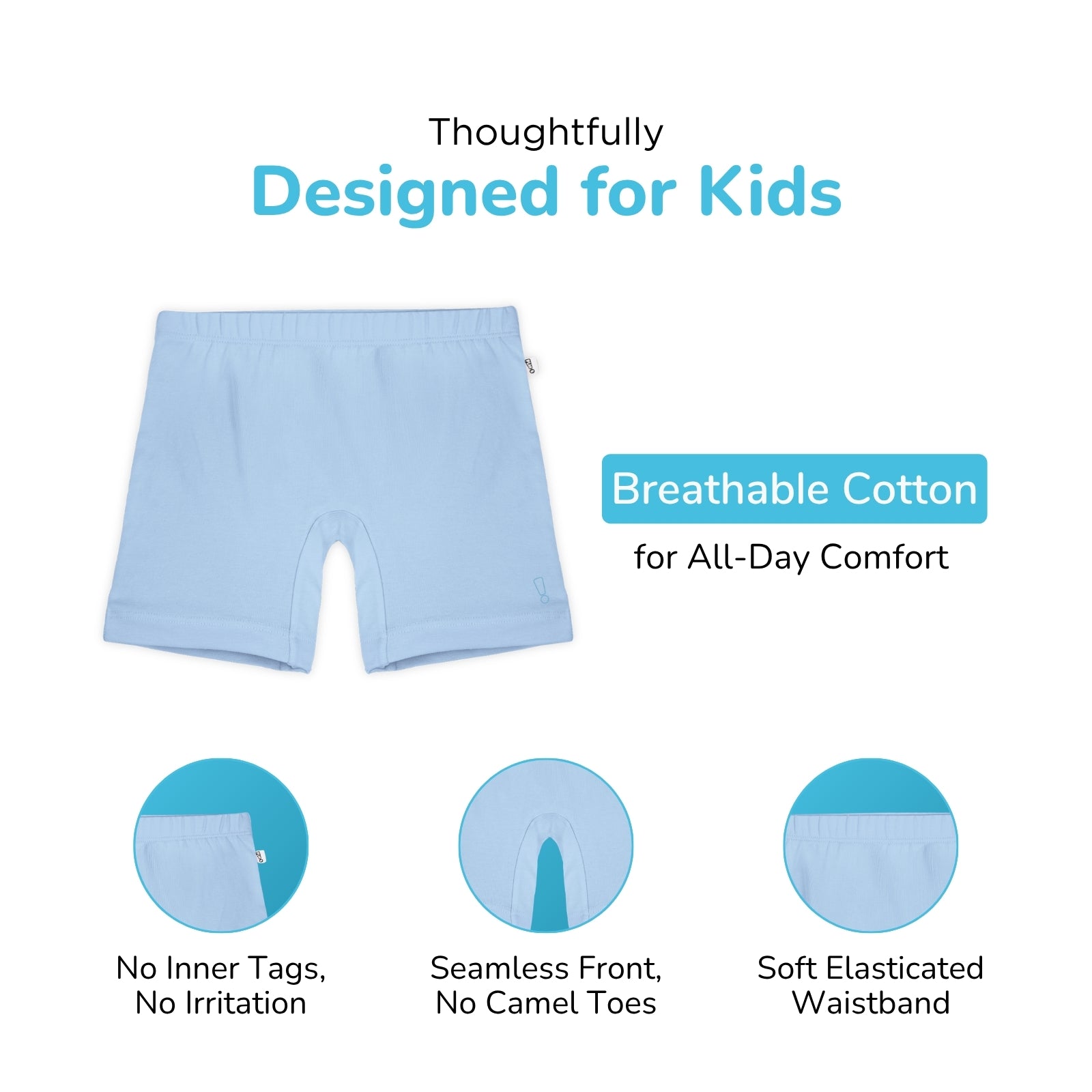 Blue Inner Shorts & Padded Camisole Set