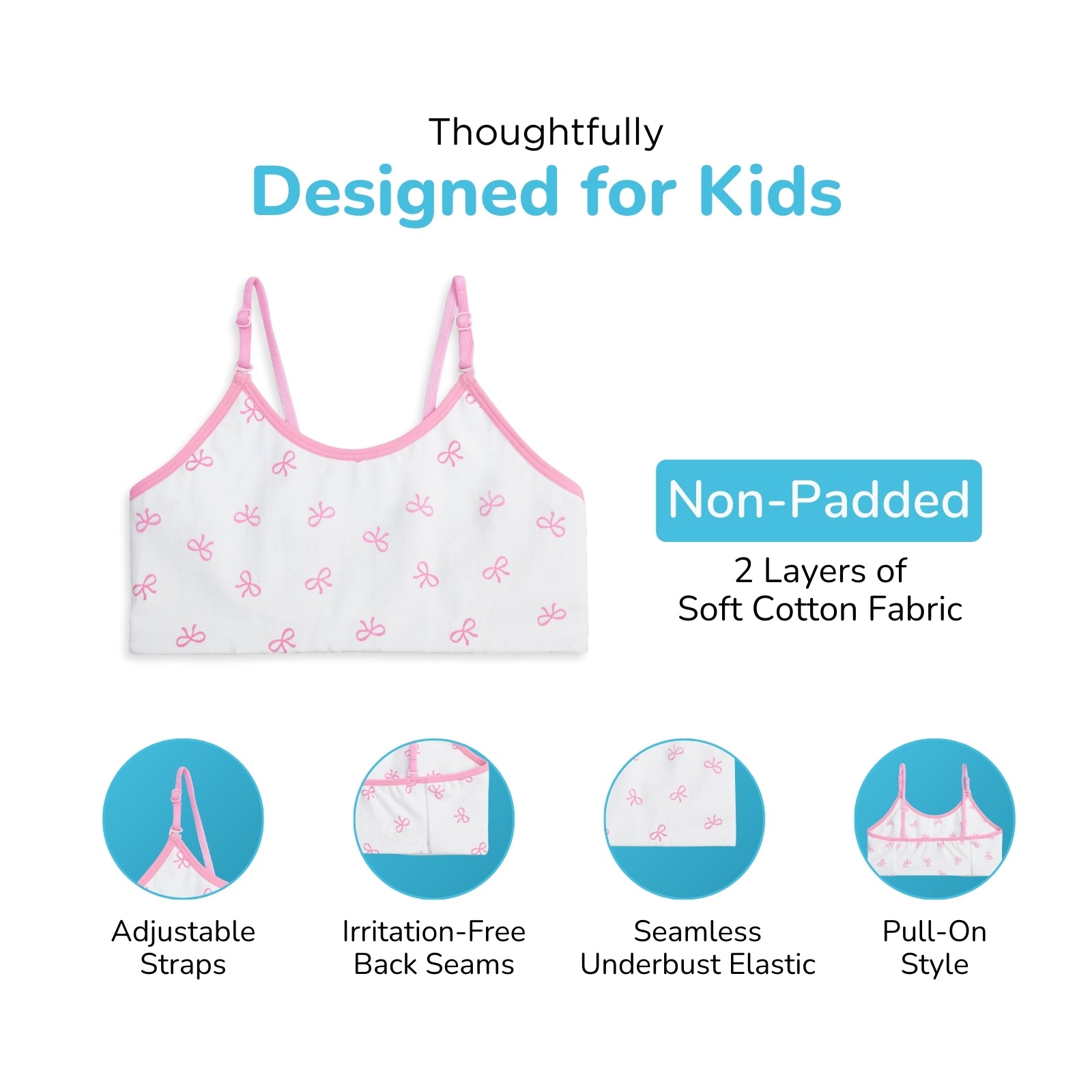 White Bow Training Bra