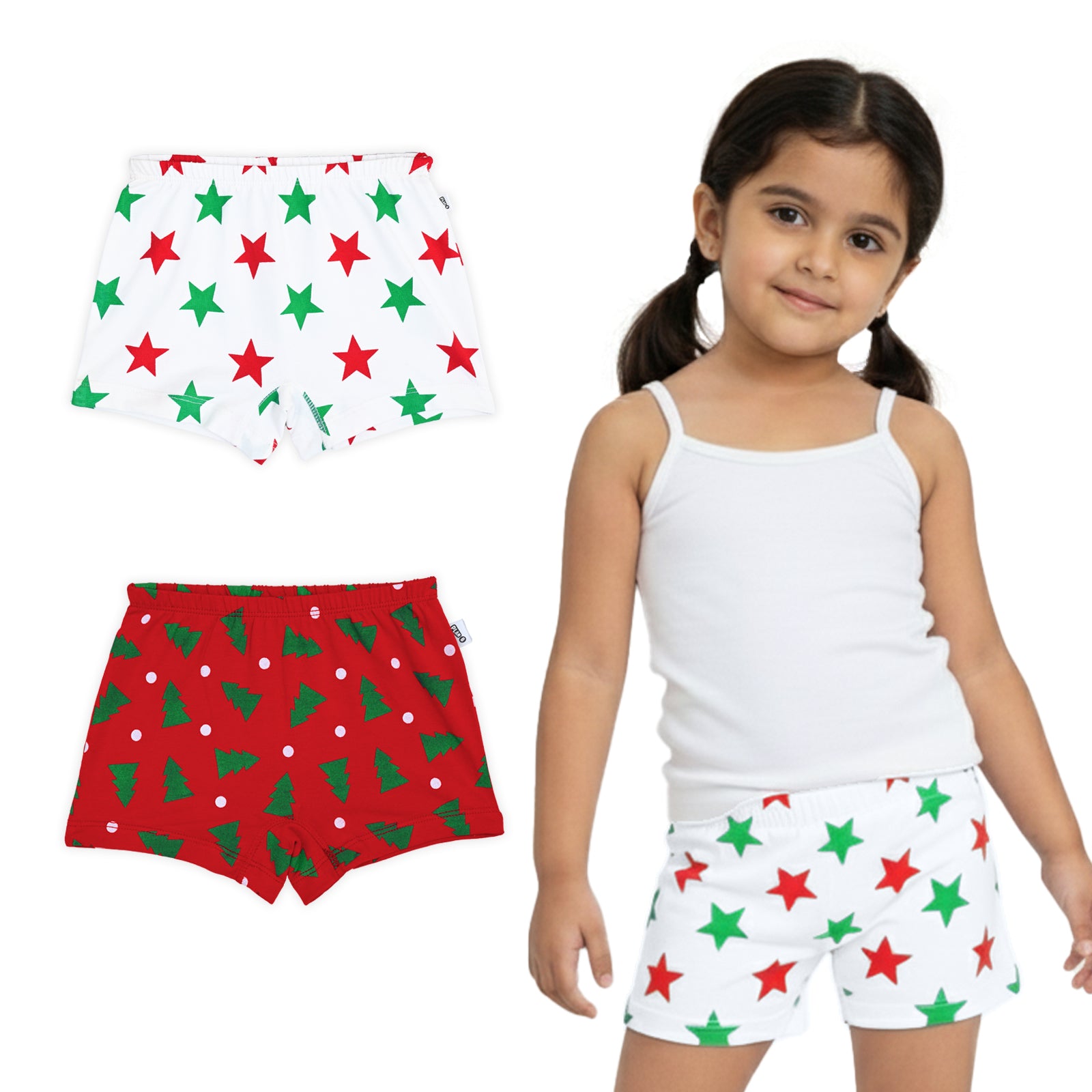 Merry Christmas 2-pack Girl Boxers