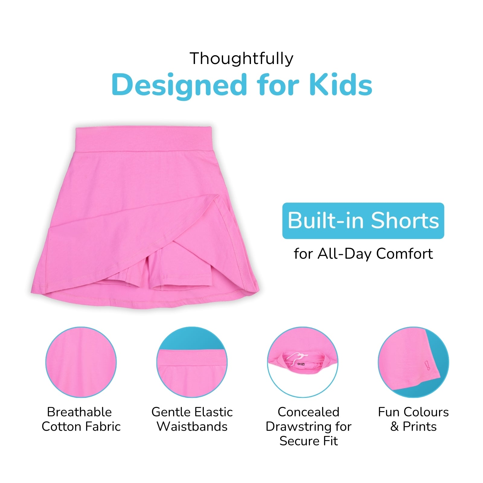 2 Pack Skater Skirt With T-shirt Set