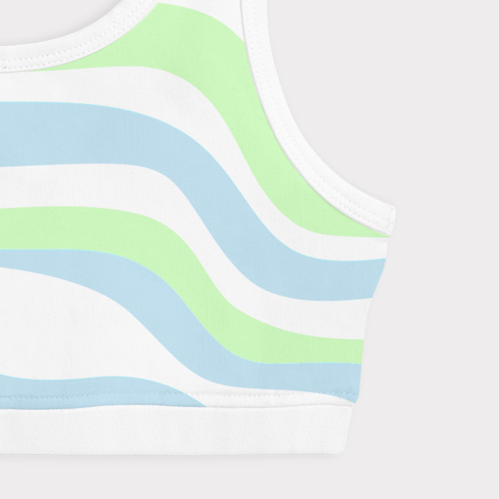 U-Shaped Waves Double Layered Sports Bra