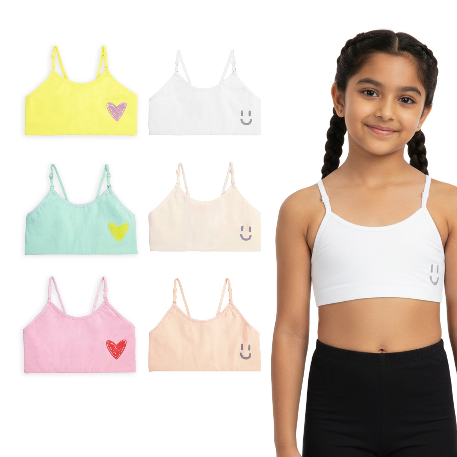 Pastels 6-pack Training Bras