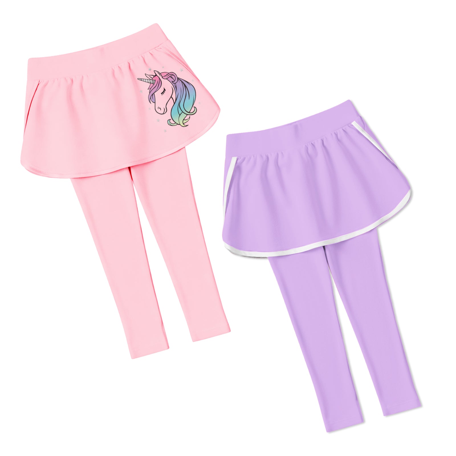2-pack Skeggings – Baby Pink & Lavender