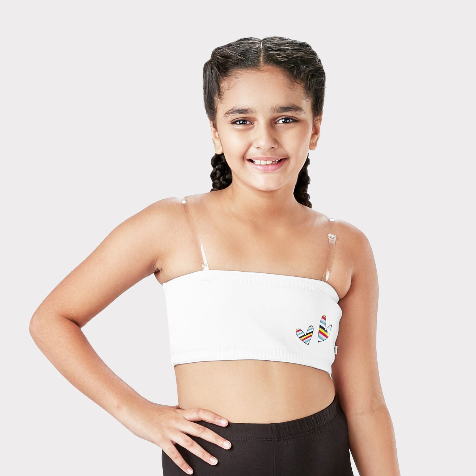 Lightly Padded Tube Bra with Removable Straps - Heart to Heart