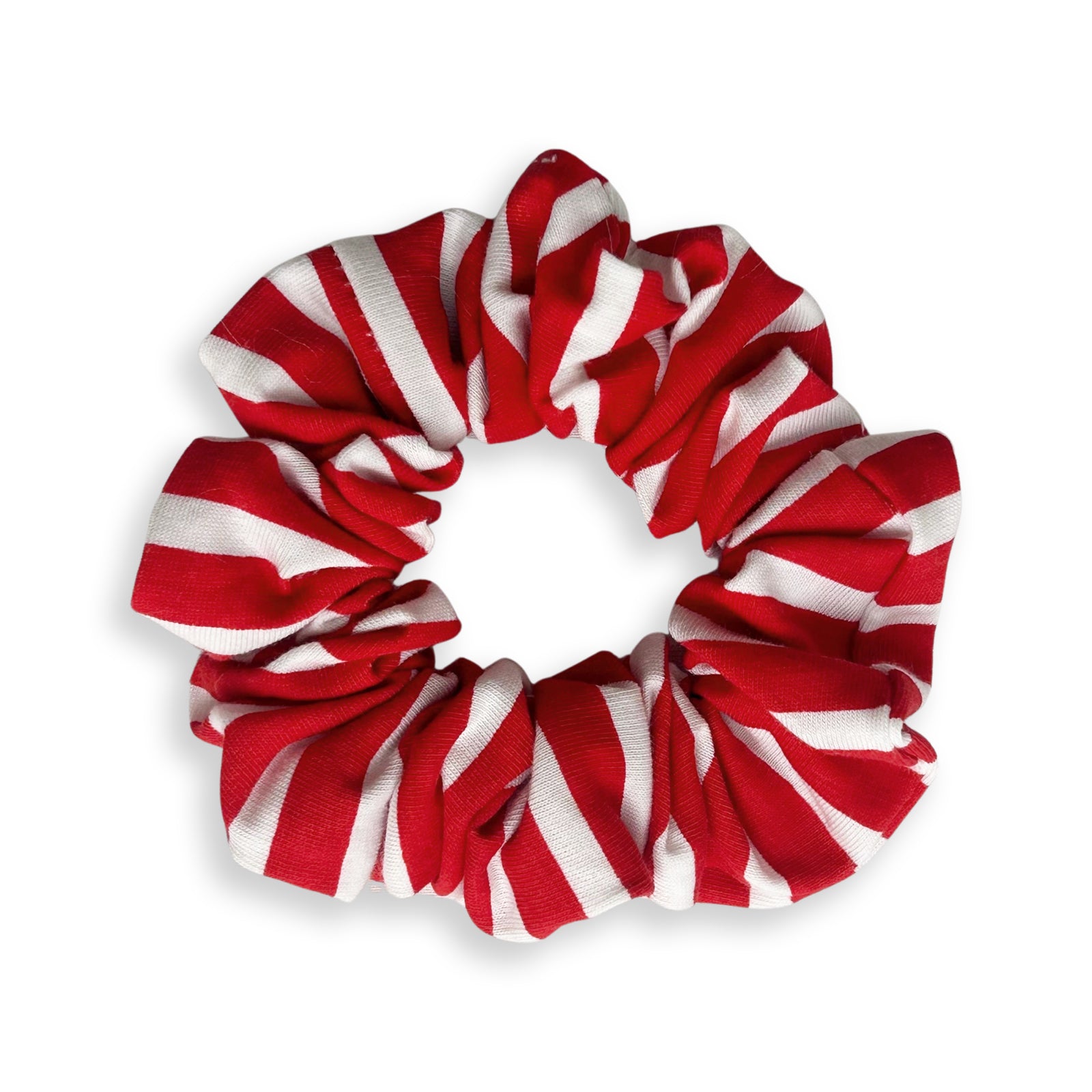 Red & White Striped Scrunchie