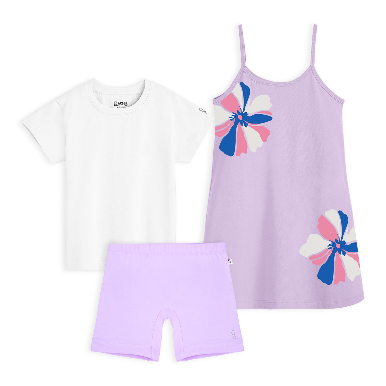 Floral T-shirt Dress & Inner Shorts Set