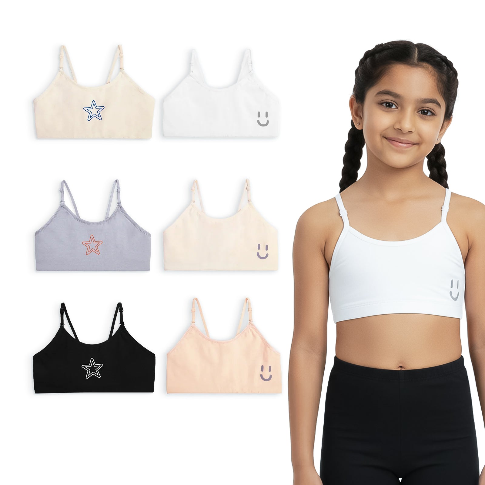 Ivory 6-pack Training Bras