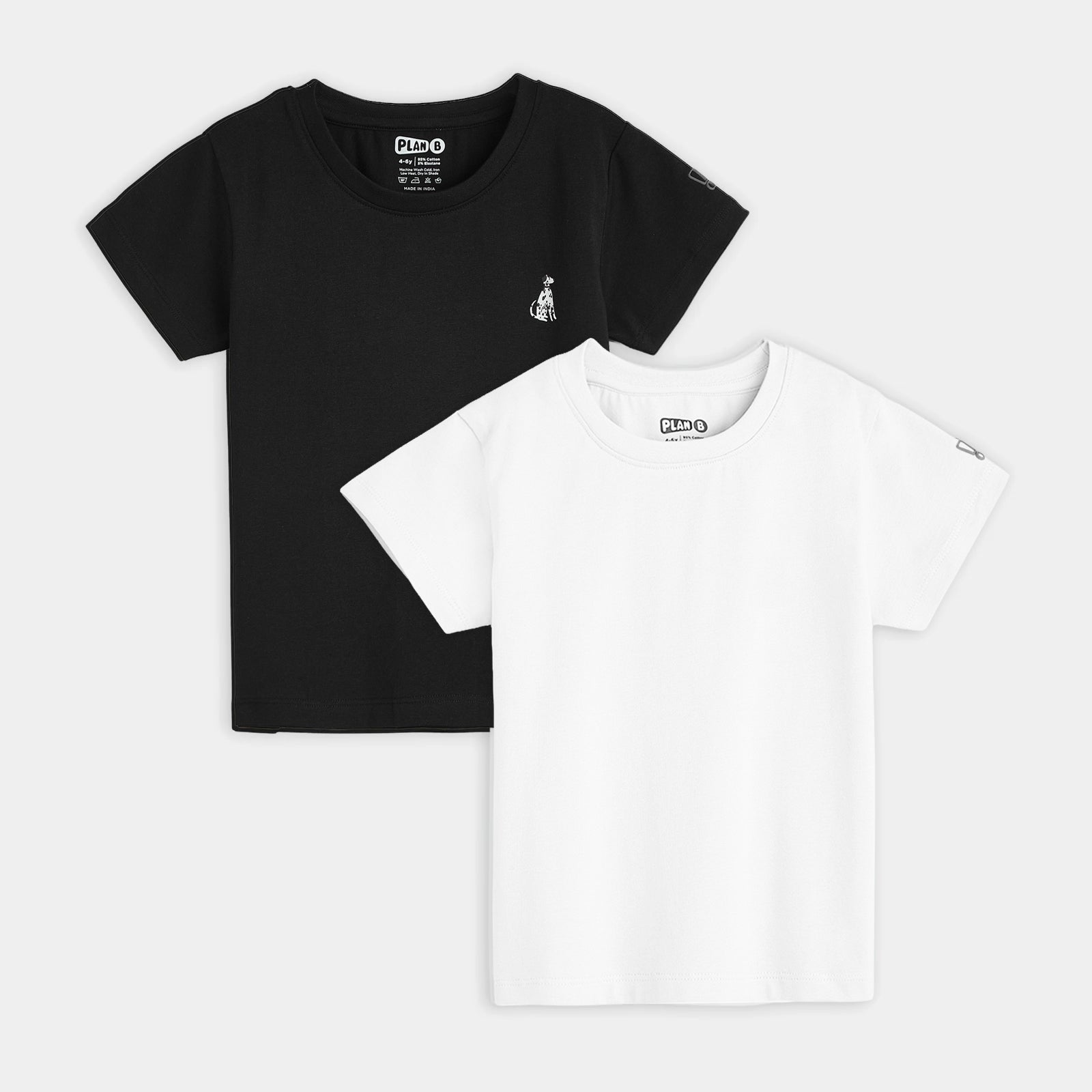 Monochrome Girl Tee 2-Pack Set