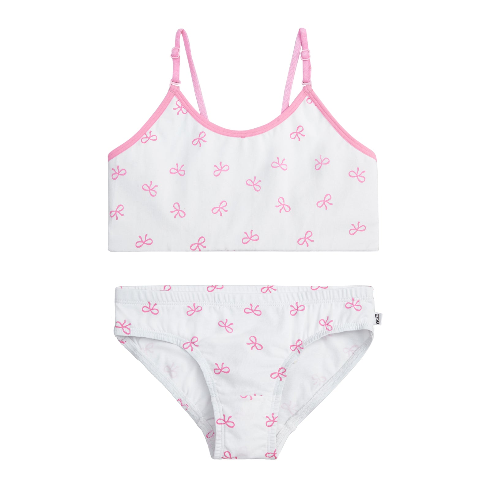 Bow Training Bra & Low Waist Panty Set