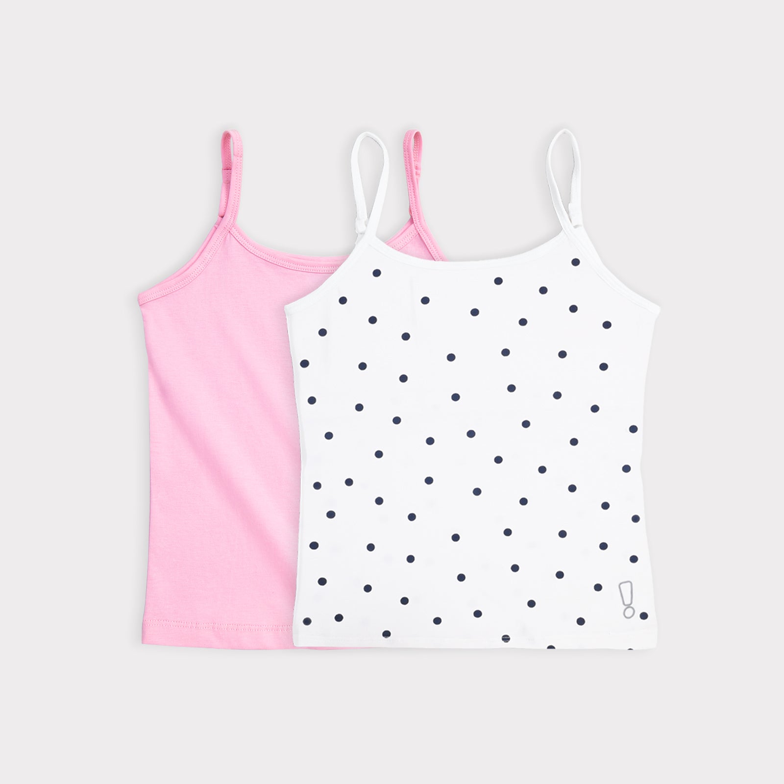 White Polka & Pink 2-Pack Camisoles